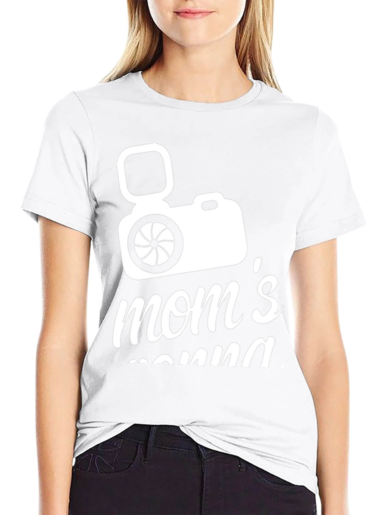 Moms Camera Black T-Shirt