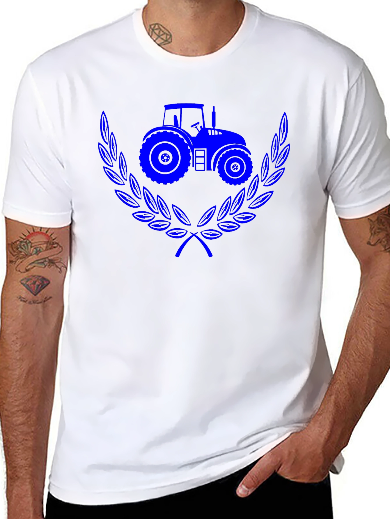 Tractor Graphic T-Shirt - Black Cotton Tee