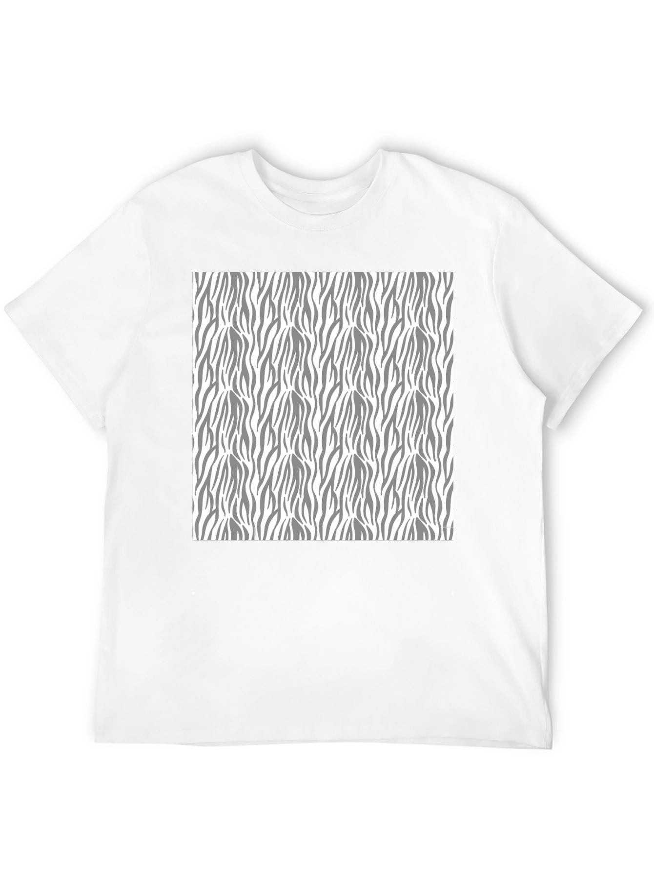 Stylish Black T-Shirt with Zebra Stripe Pattern