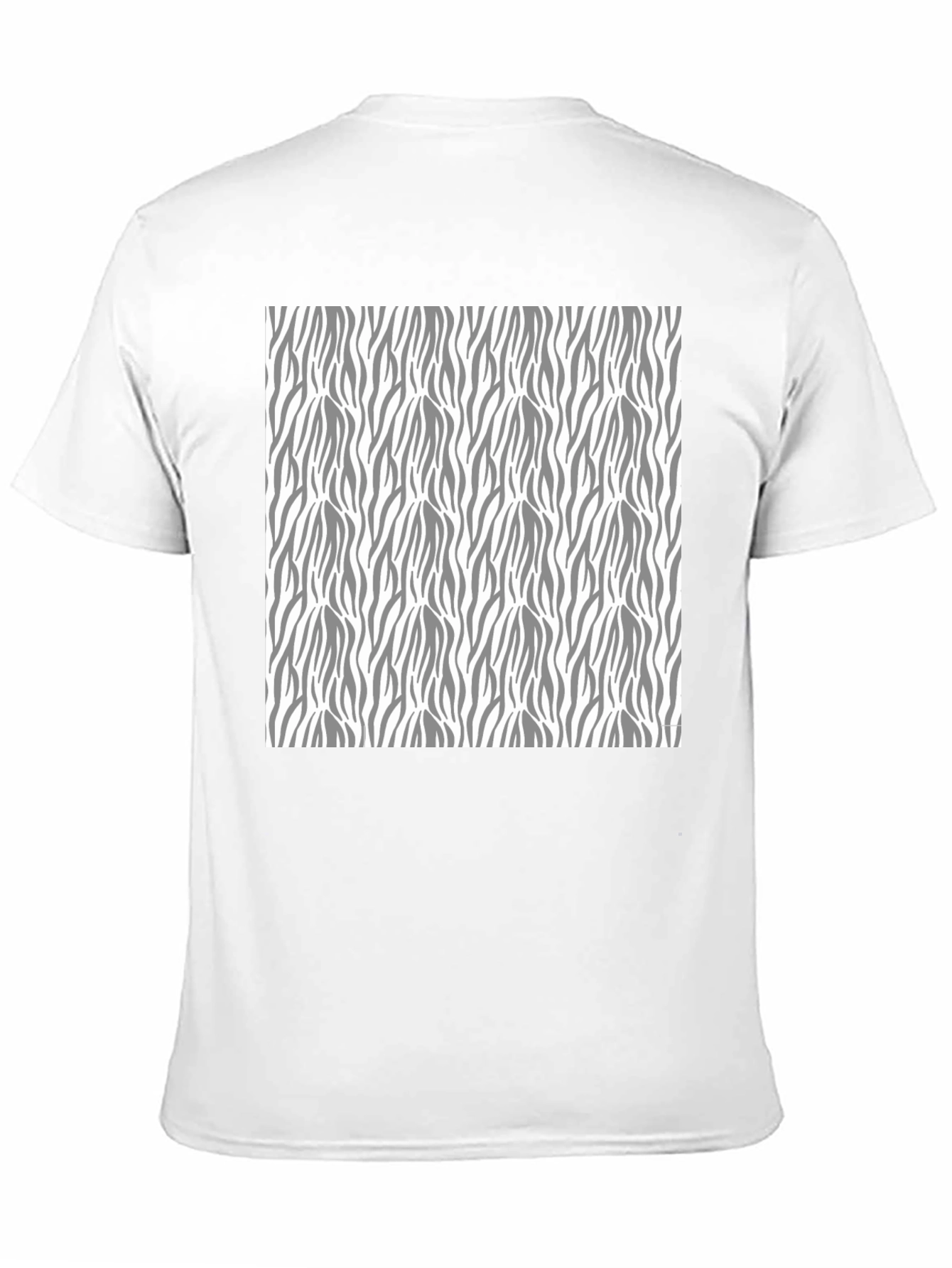 Stylish Black T-Shirt with Zebra Stripe Pattern