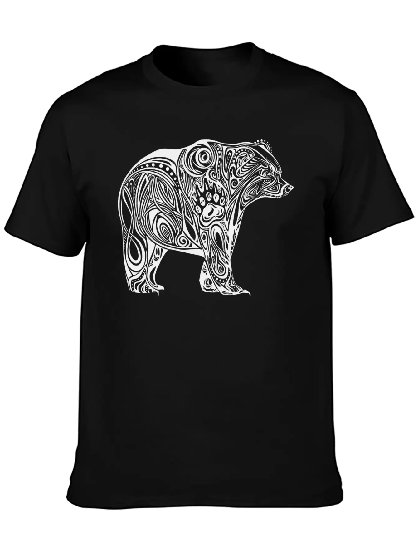 145 Tribal Bear Unisex Casual T-Shirt – Clean Design For Daily Comfort