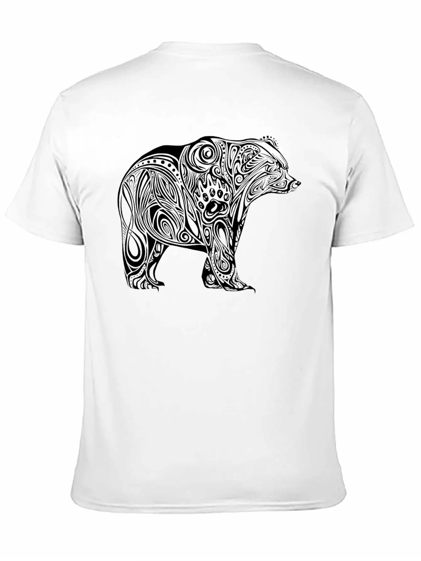 145 Tribal Bear Unisex Casual T-Shirt – Clean Design For Daily Comfort