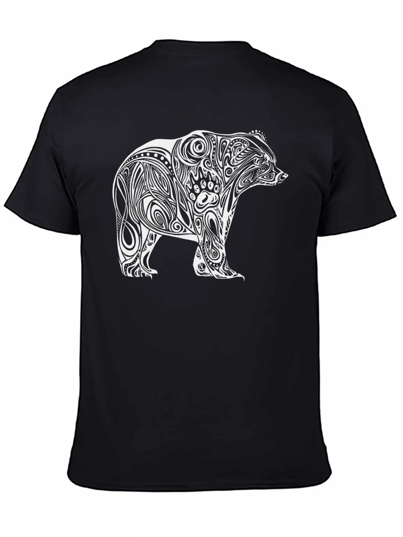 145 Tribal Bear Unisex Casual T-Shirt – Clean Design For Daily Comfort
