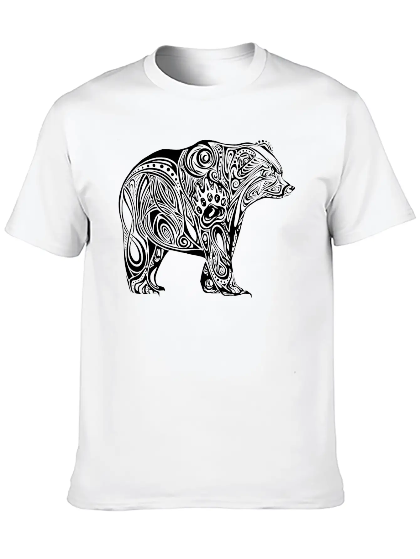 145 Tribal Bear Unisex Casual T-Shirt – Clean Design For Daily Comfort