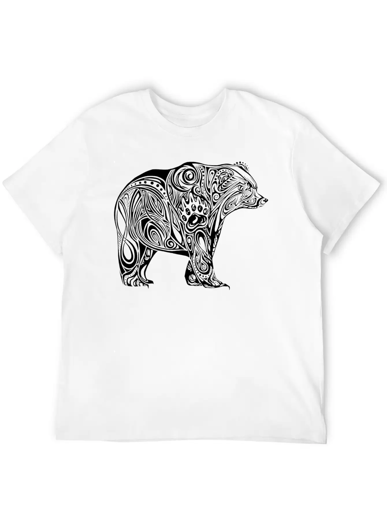145 Tribal Bear Unisex Casual T-Shirt – Clean Design For Daily Comfort