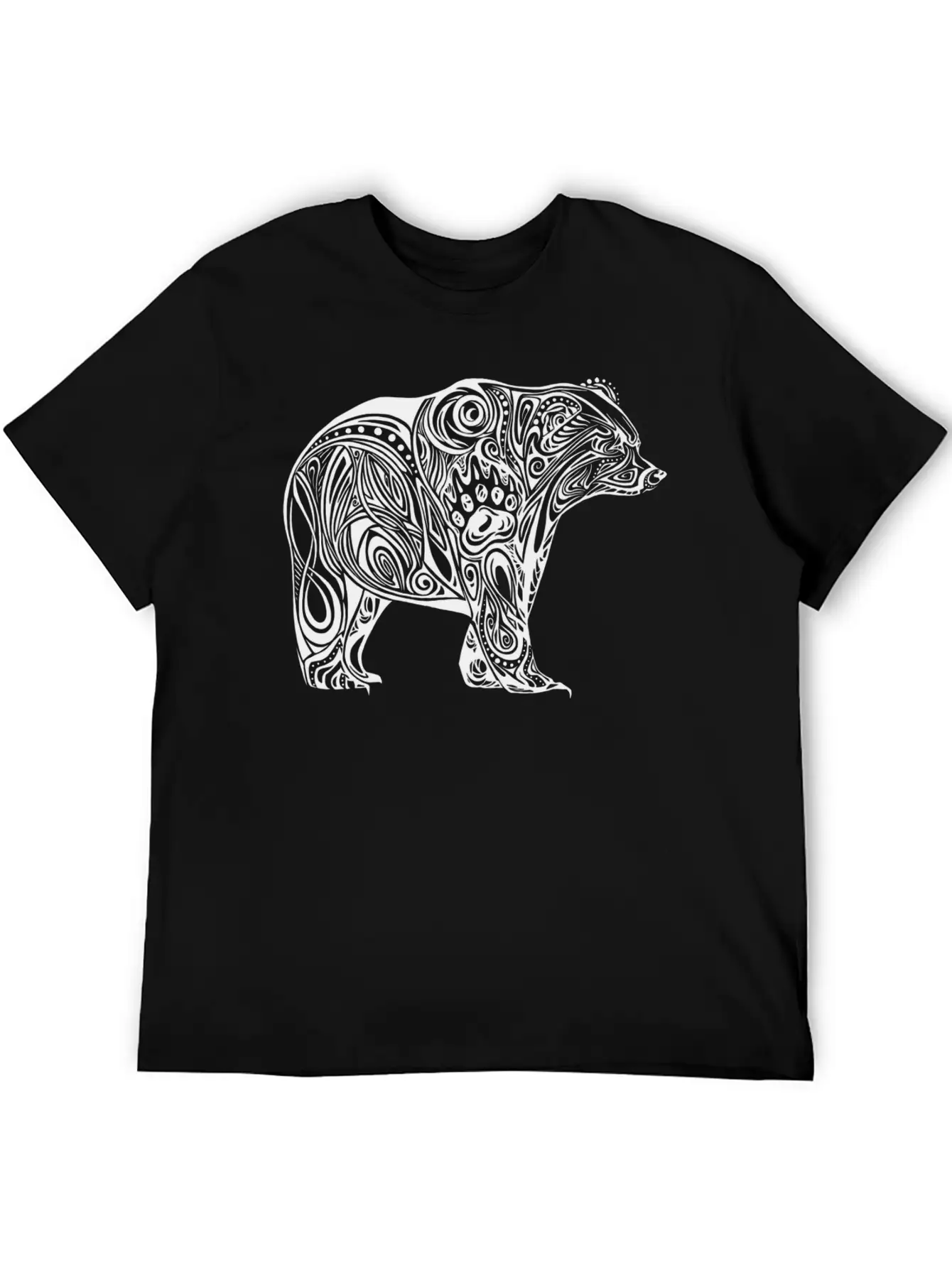 145 Tribal Bear Unisex Casual T-Shirt – Clean Design For Daily Comfort