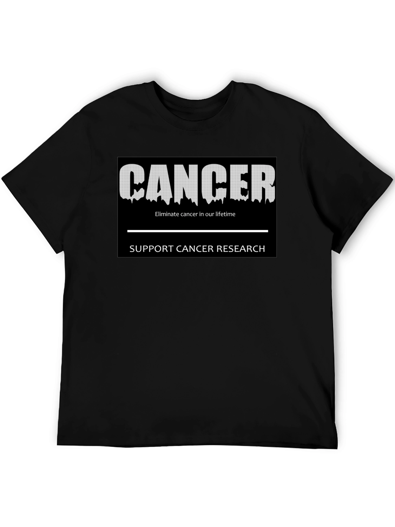 Support Cancer Research Black T-Shirt