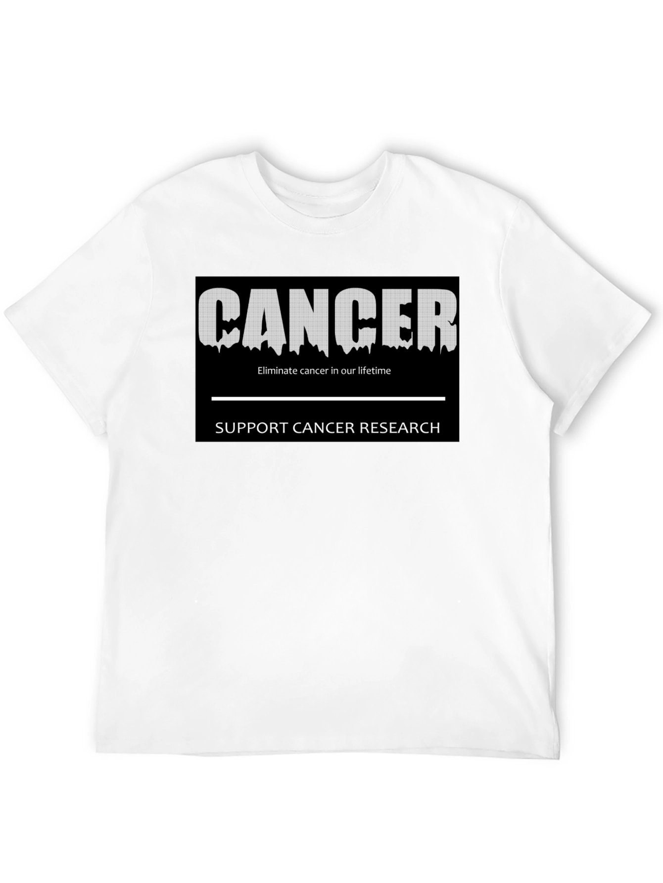 Support Cancer Research Black T-Shirt