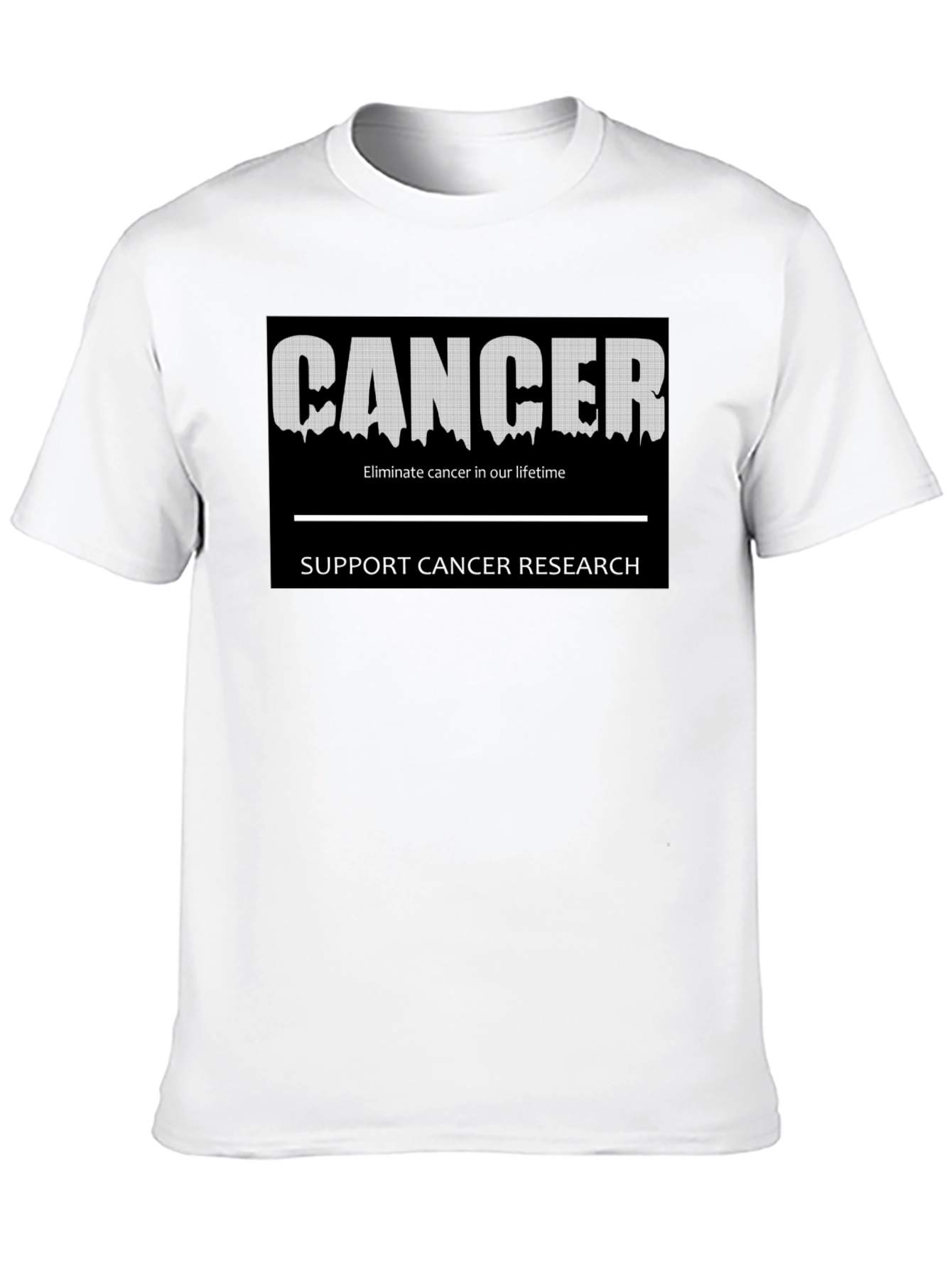 Support Cancer Research Black T-Shirt