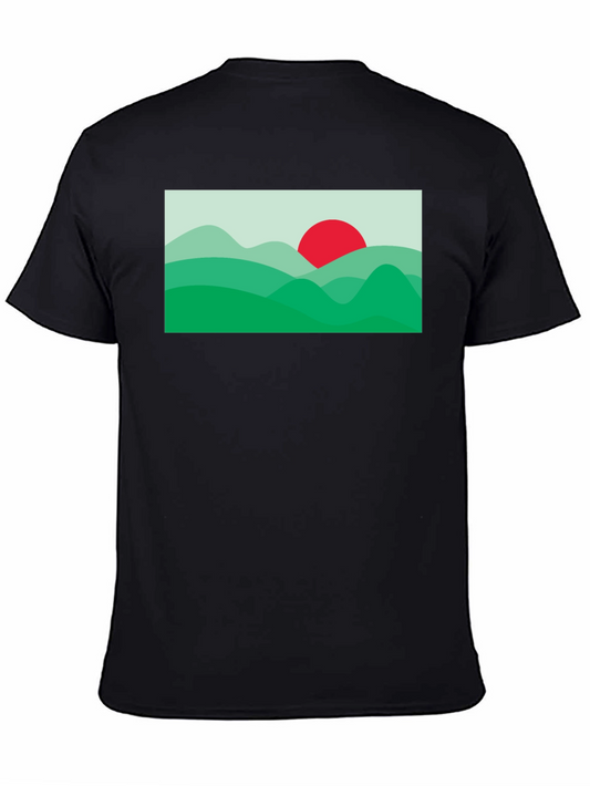 Nature Horizon Graphic Tee - Black