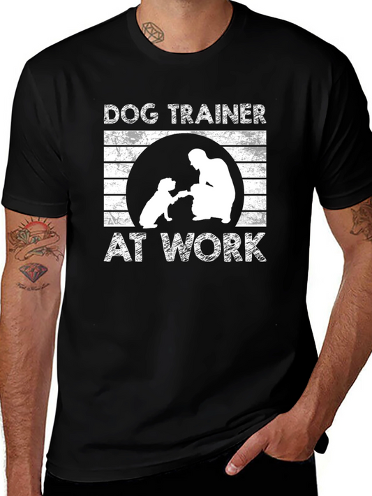 Dog Trainer At Work Black T-Shirt