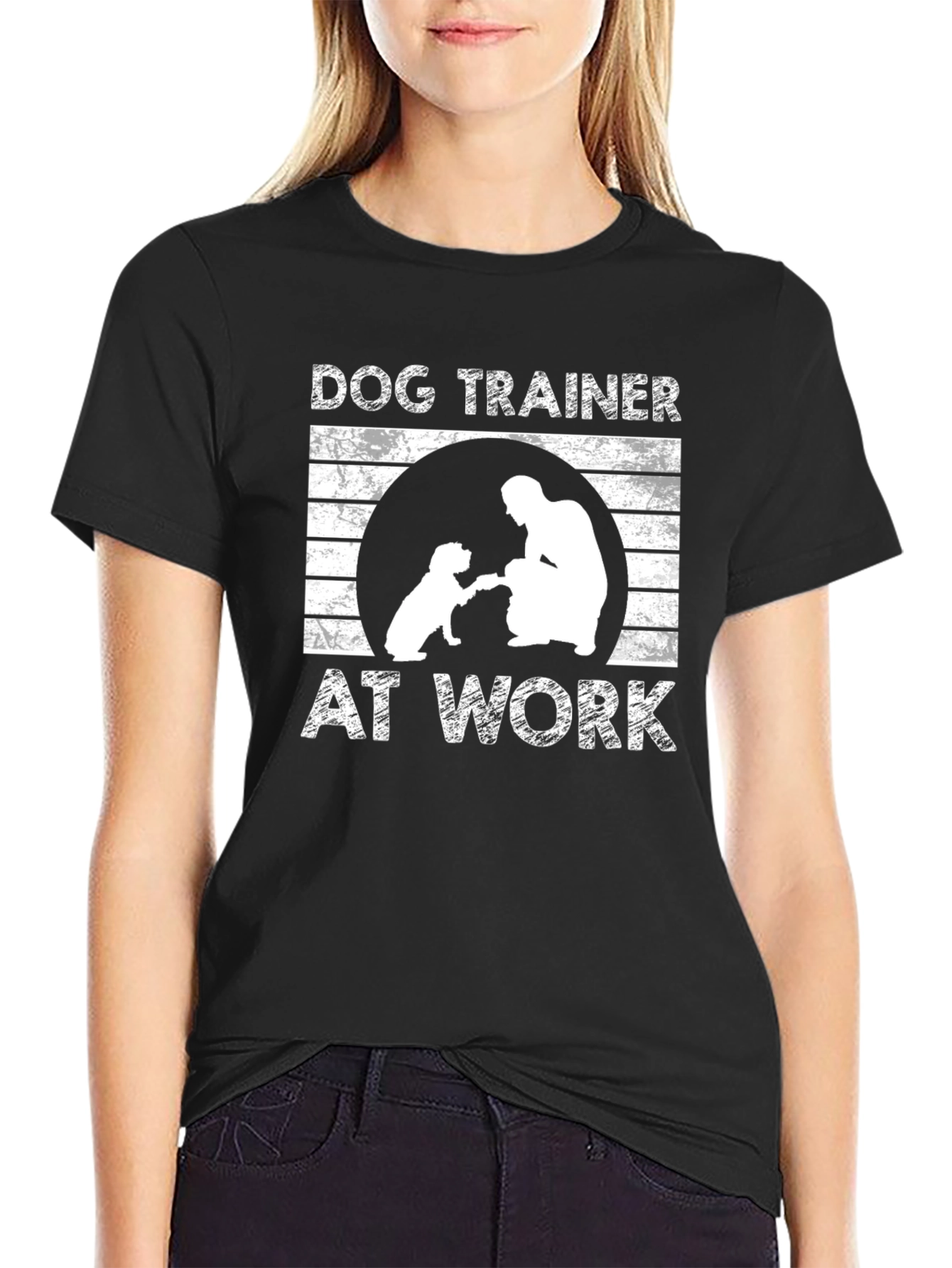Dog Trainer At Work Black T-Shirt
