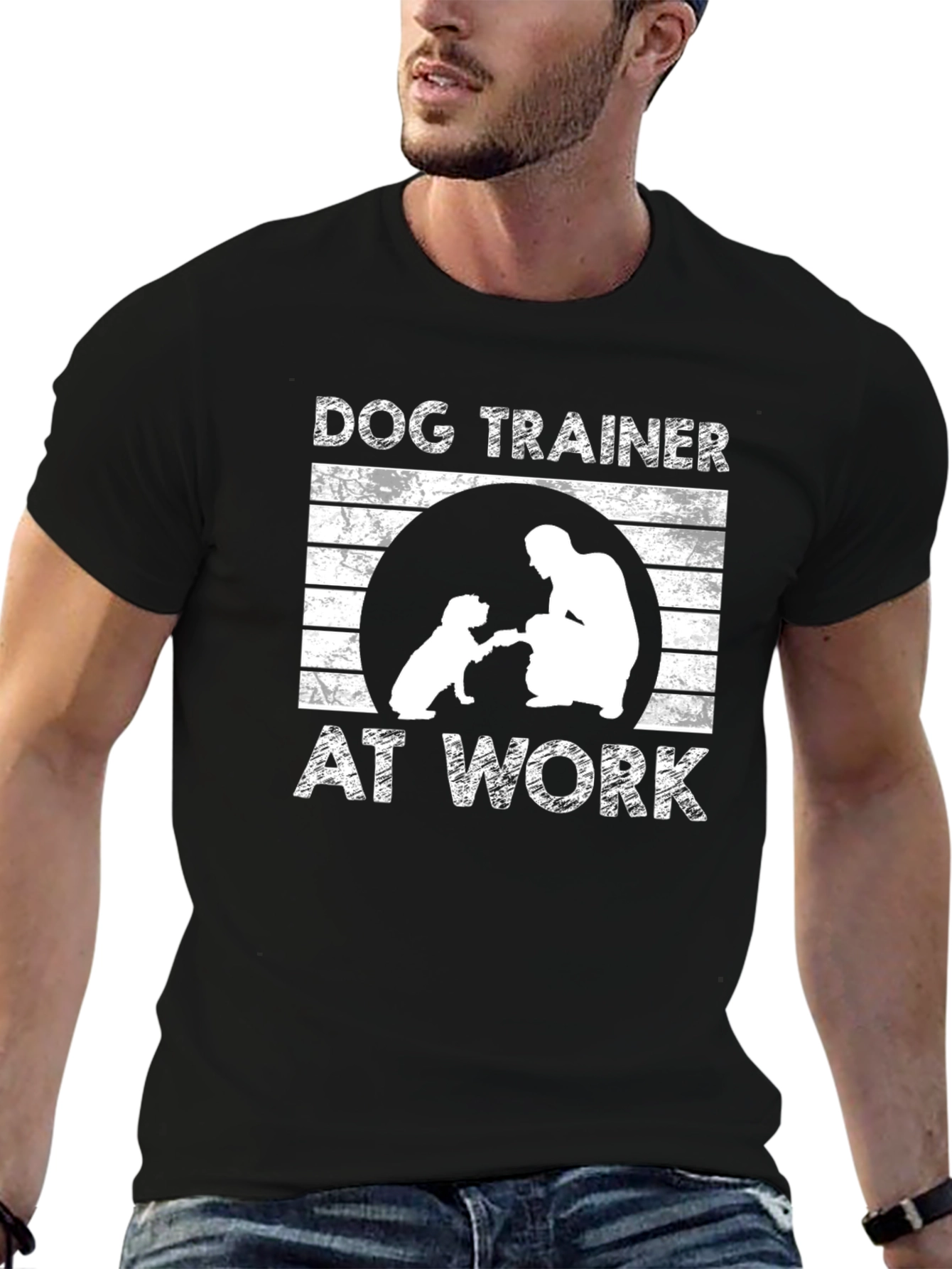 Dog Trainer At Work Black T-Shirt