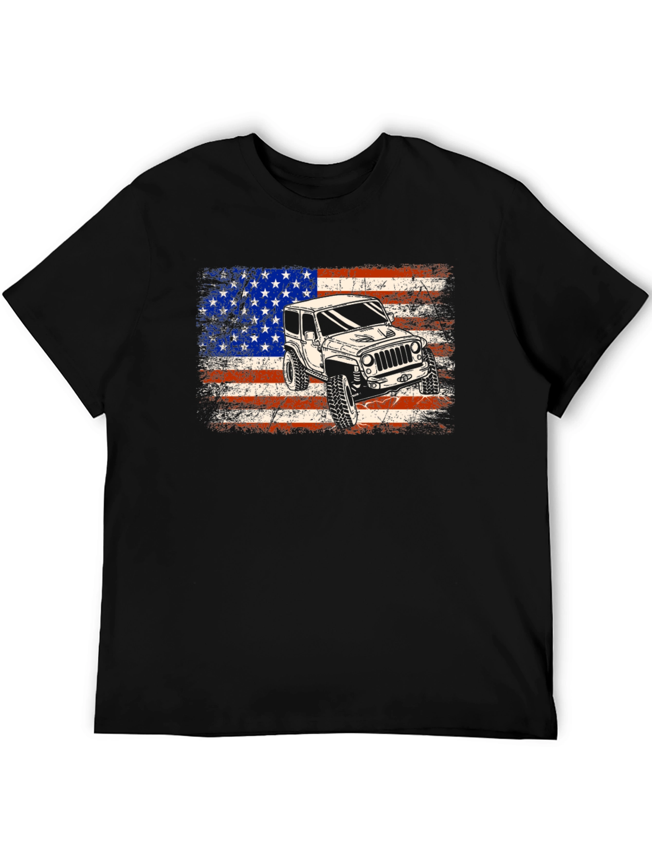 American Flag Jeep T-Shirt
