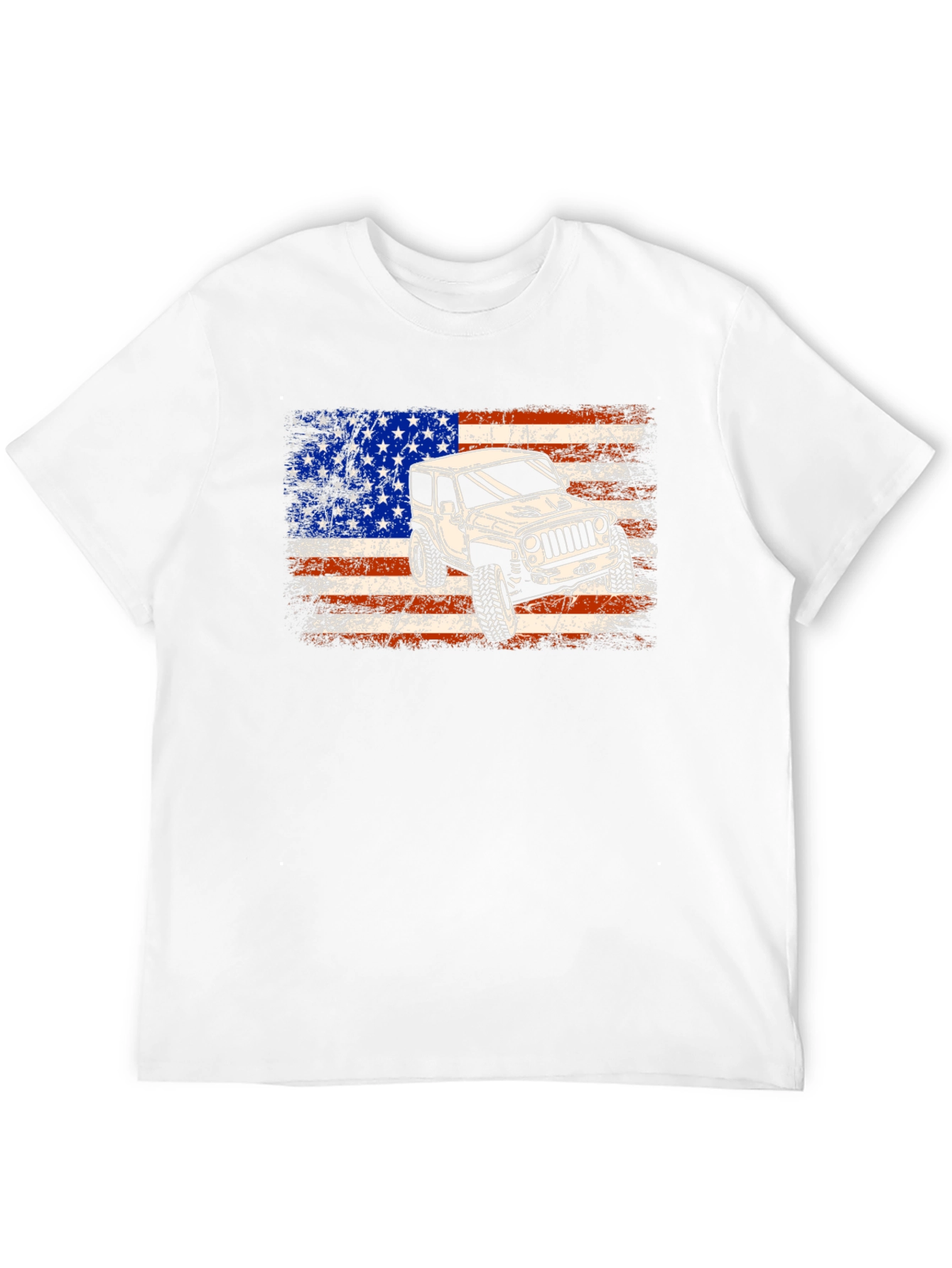 American Flag Jeep T-Shirt