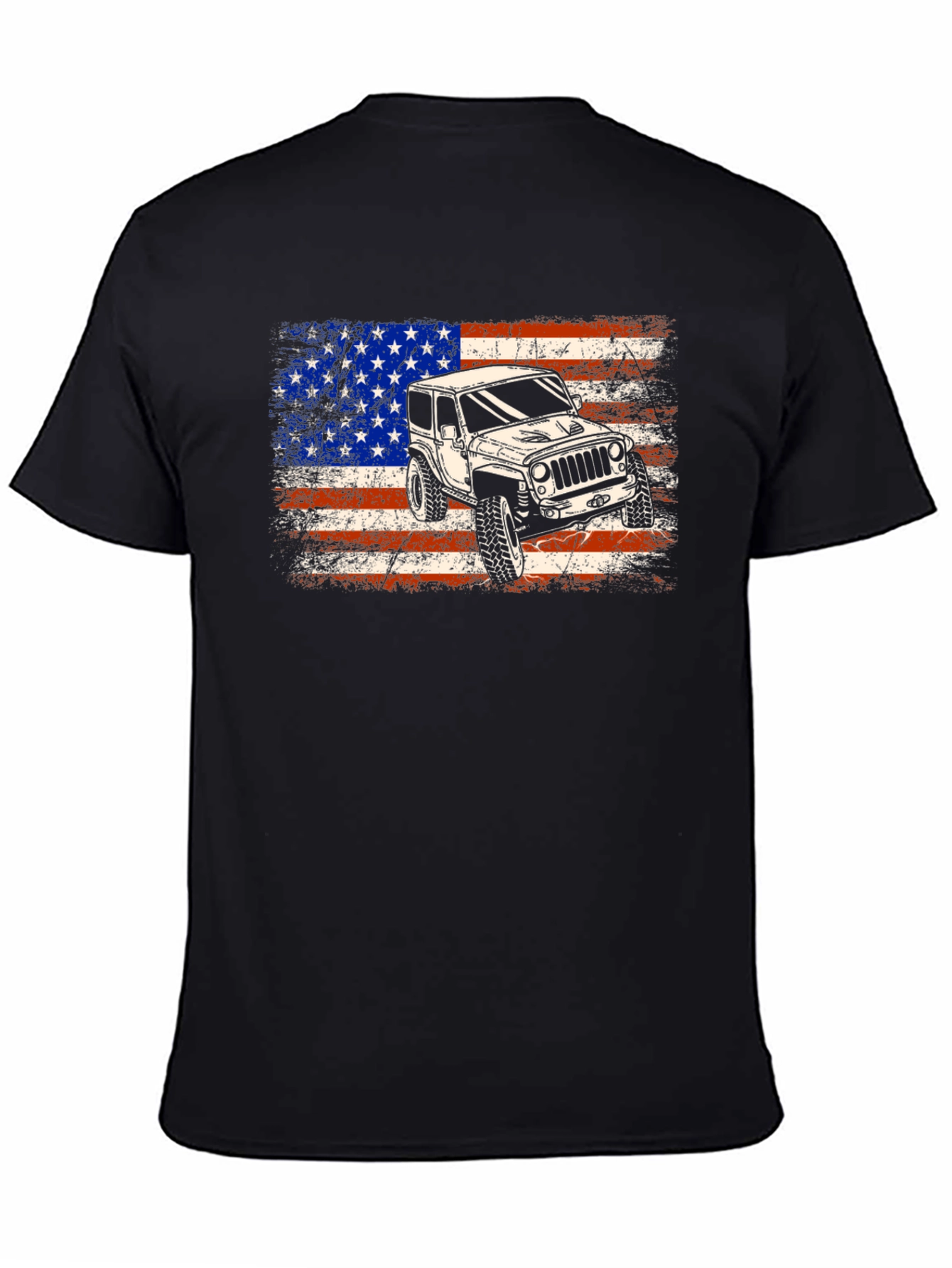 American Flag Jeep T-Shirt
