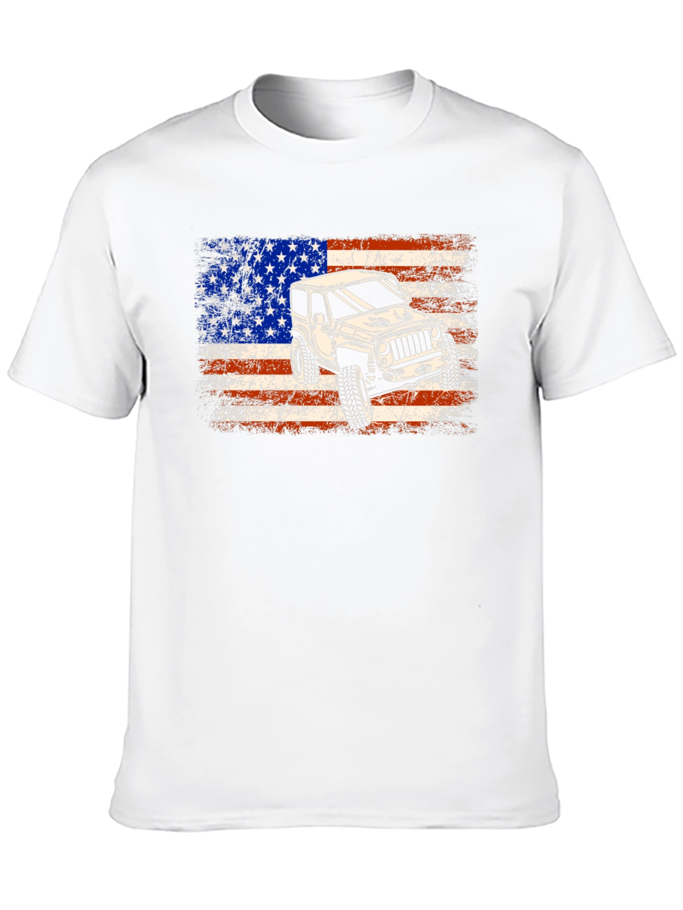 American Flag Jeep T-Shirt