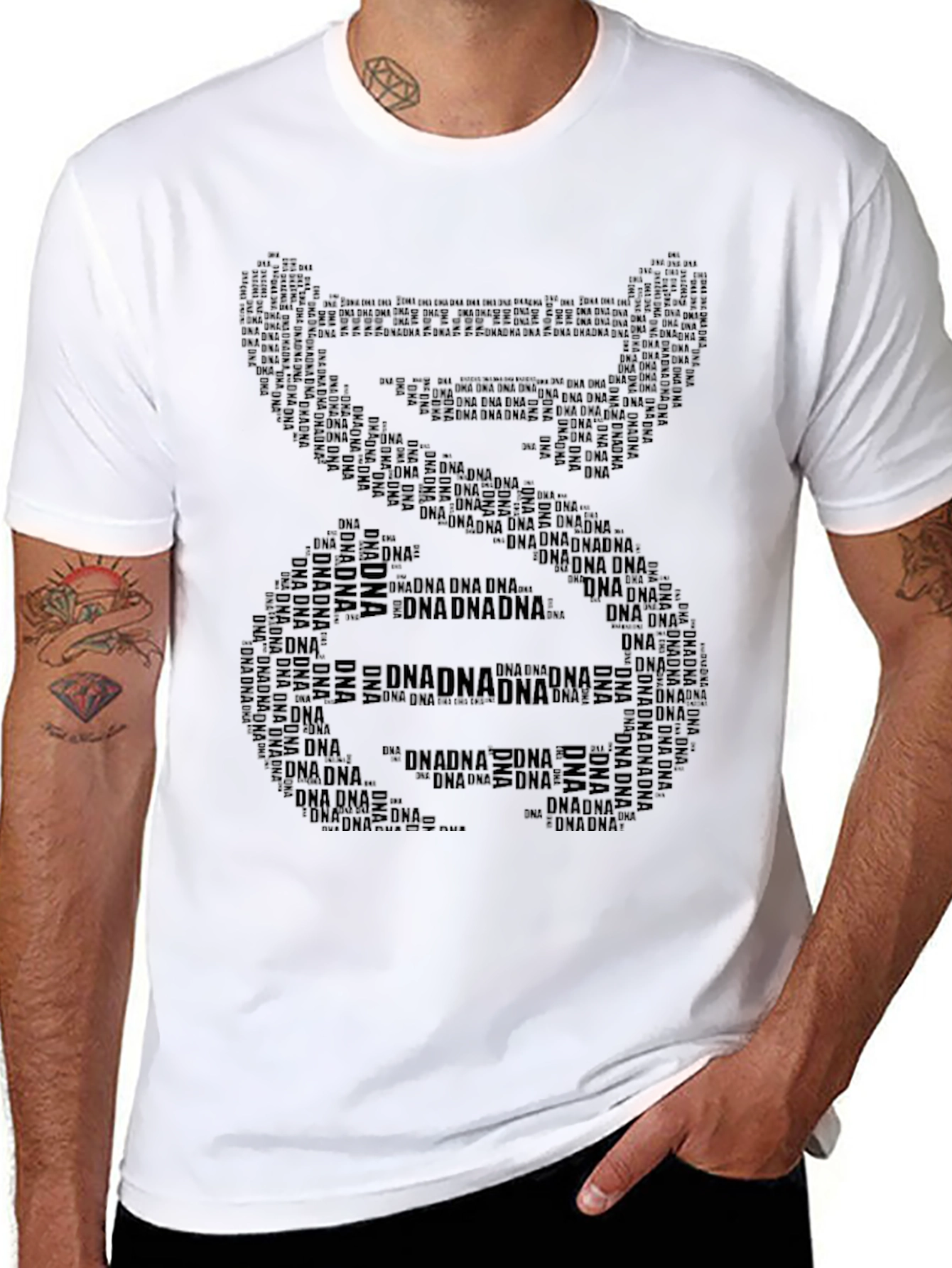 DNA Word Art Graphic T-Shirt