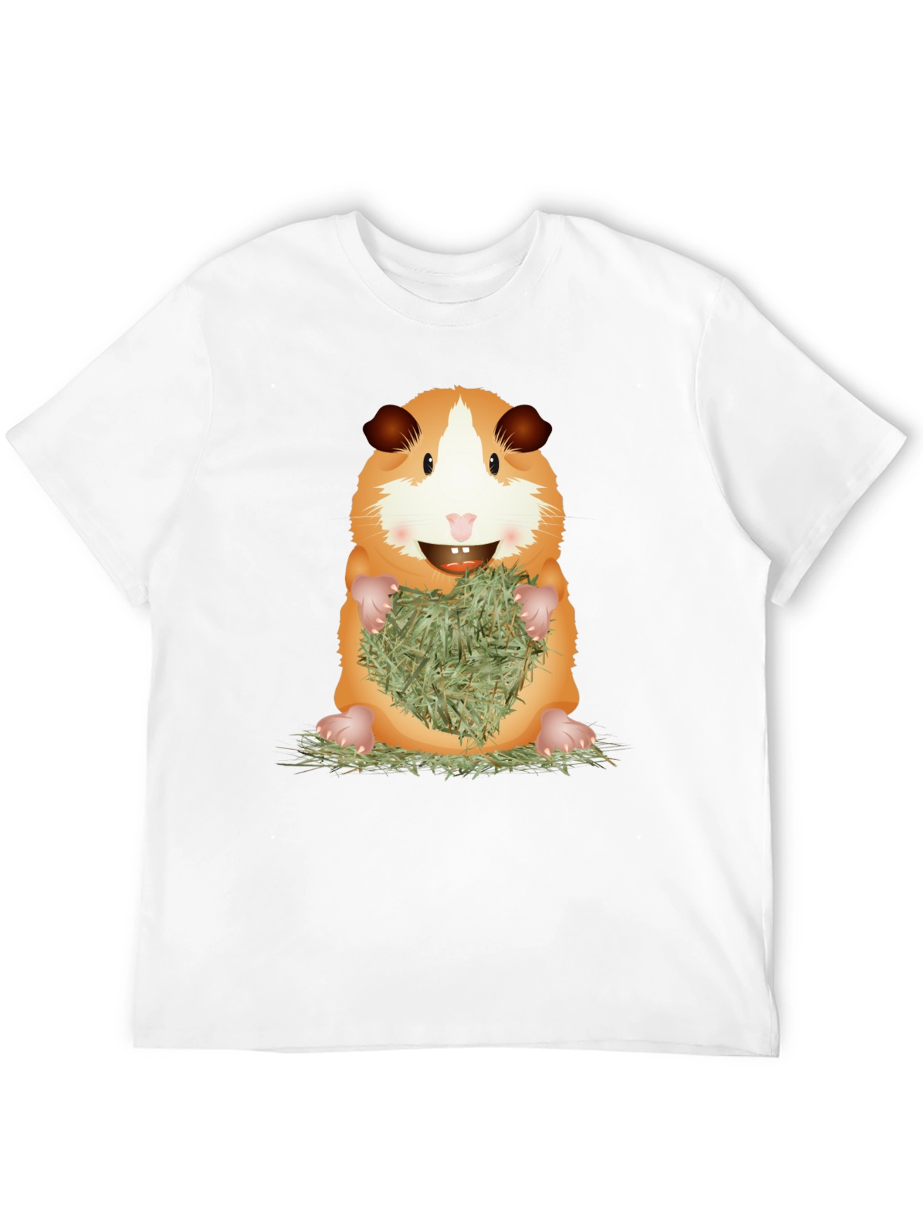 Cute Guinea Pig Holding Hay T-Shirt
