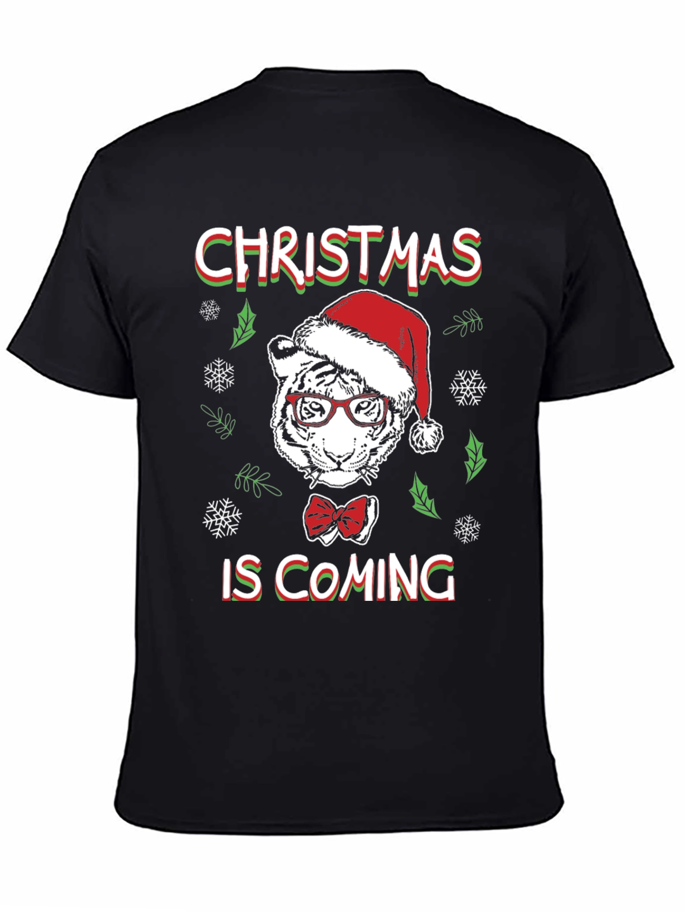 Christmas Tiger T-Shirt - Holiday Style