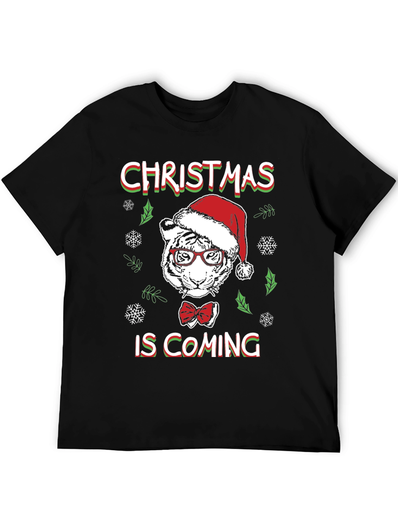 Christmas Tiger T-Shirt - Holiday Style