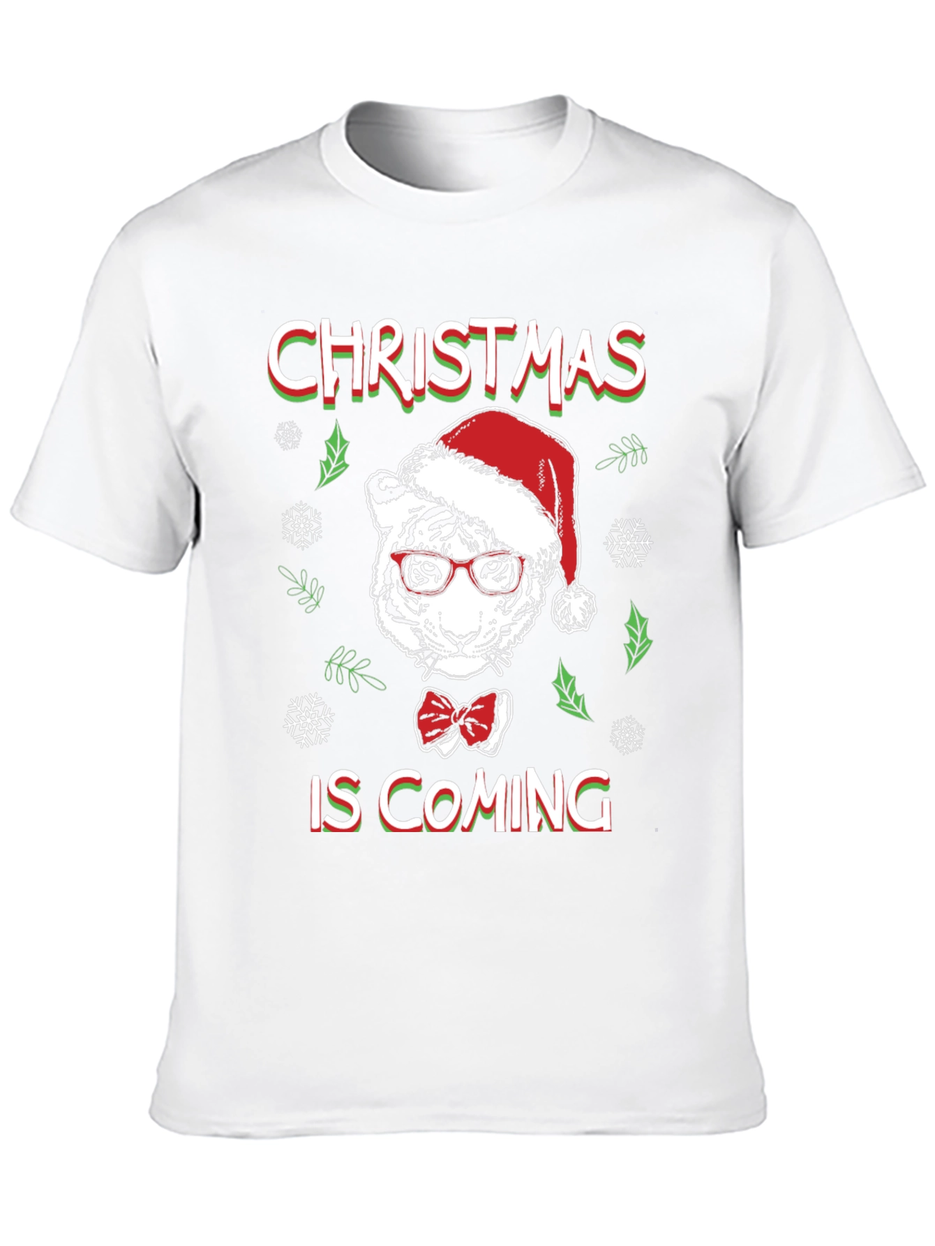 Christmas Tiger T-Shirt - Holiday Style