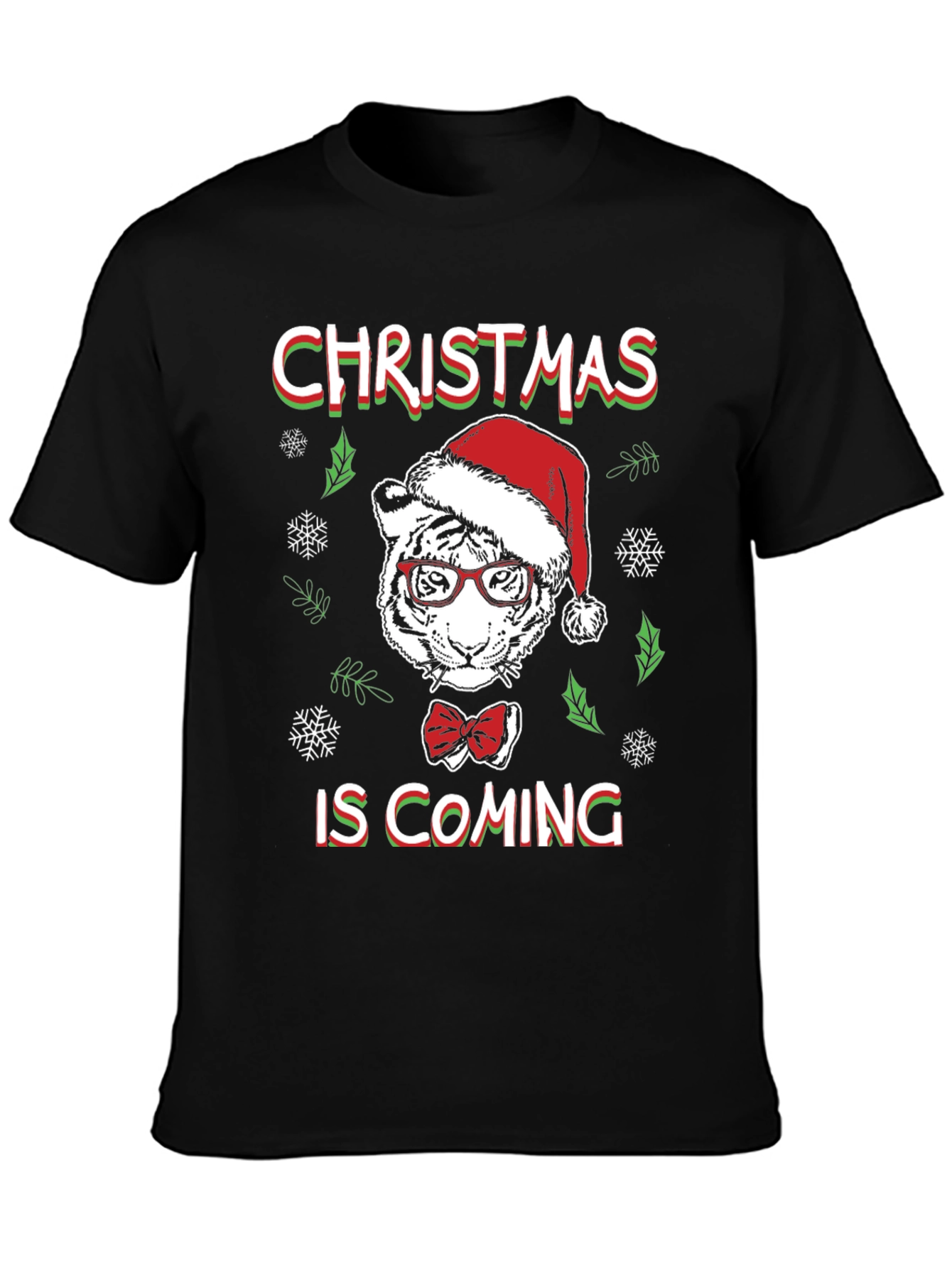 Christmas Tiger T-Shirt - Holiday Style