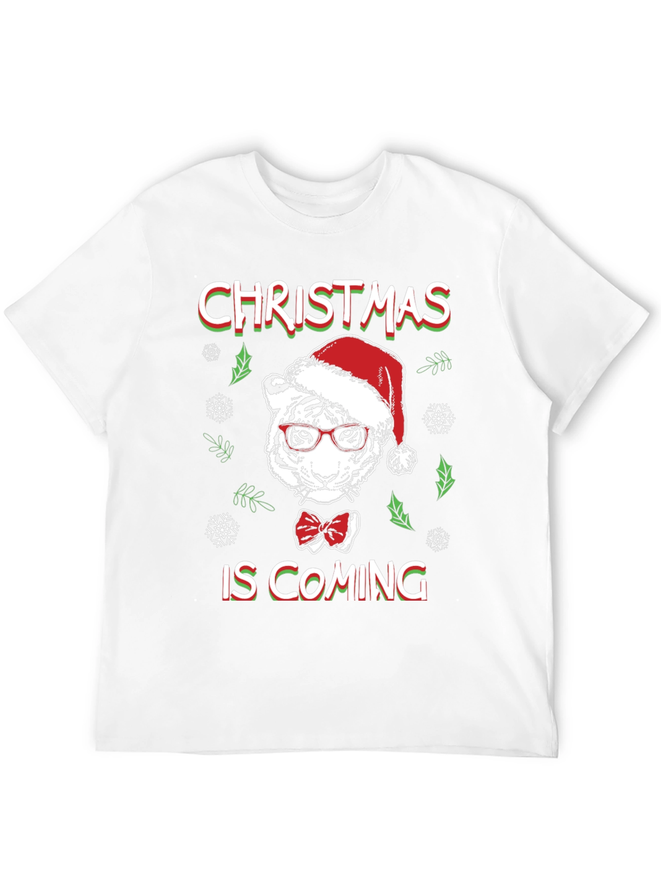 Christmas Tiger T-Shirt - Holiday Style