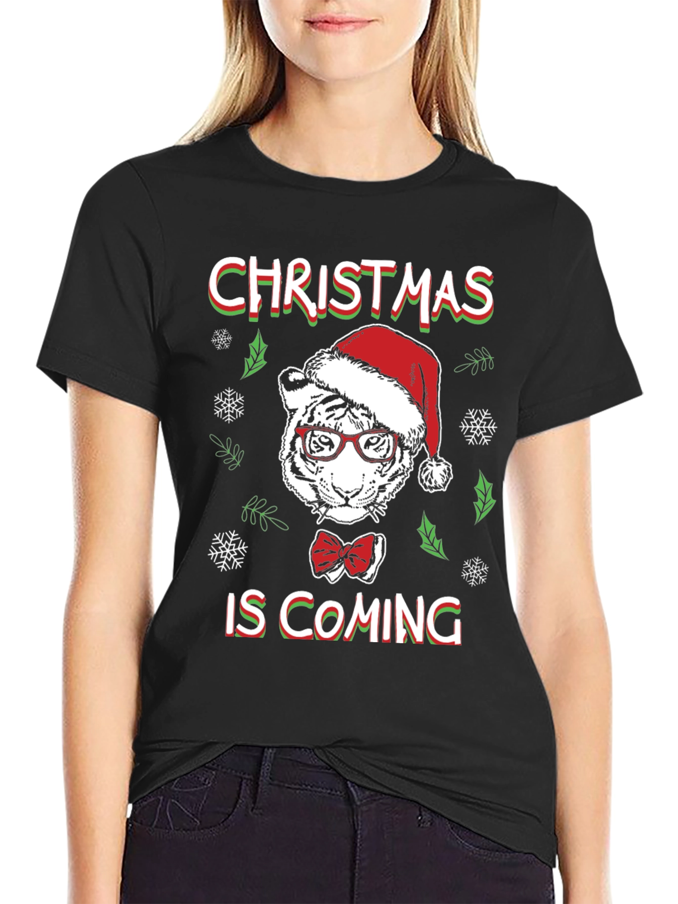 Christmas Tiger T-Shirt - Holiday Style