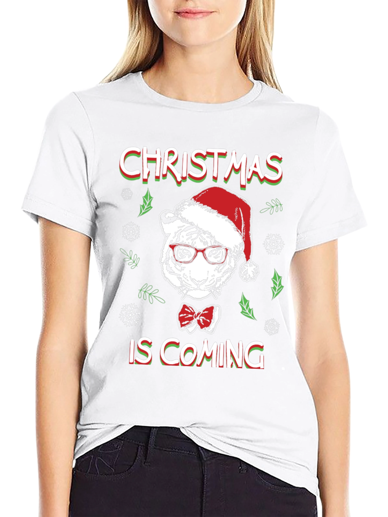 Christmas Tiger T-Shirt - Holiday Style