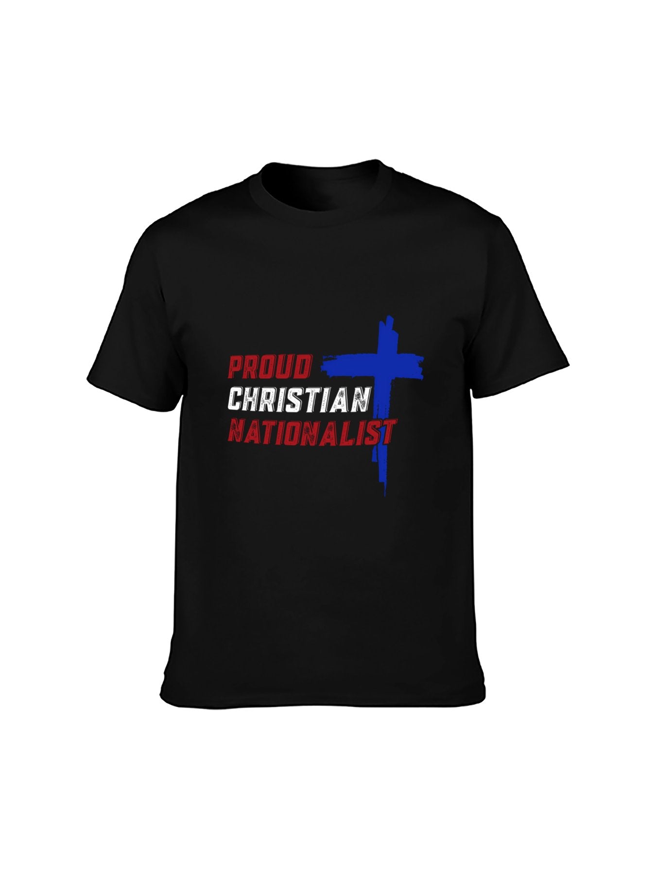 Proud Christian Nationalist Cross Graphic T-Shirt - Unisex Faith & Patriotism Inspired Tee for Men & Women