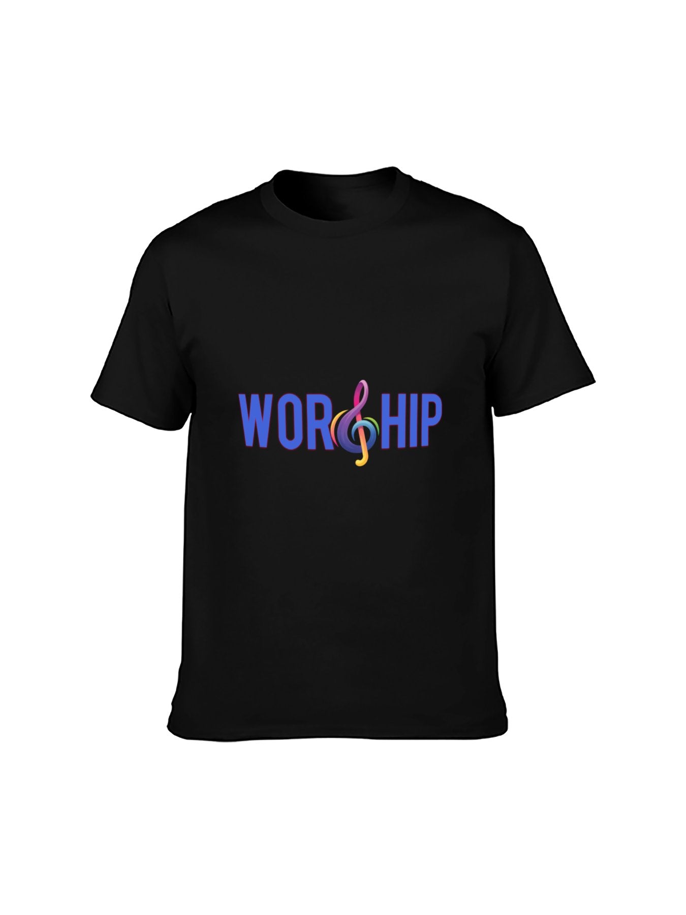 Worship Music Note T-Shirt - 100% Cotton, Vibrant Tee for Church & Casual Occasions