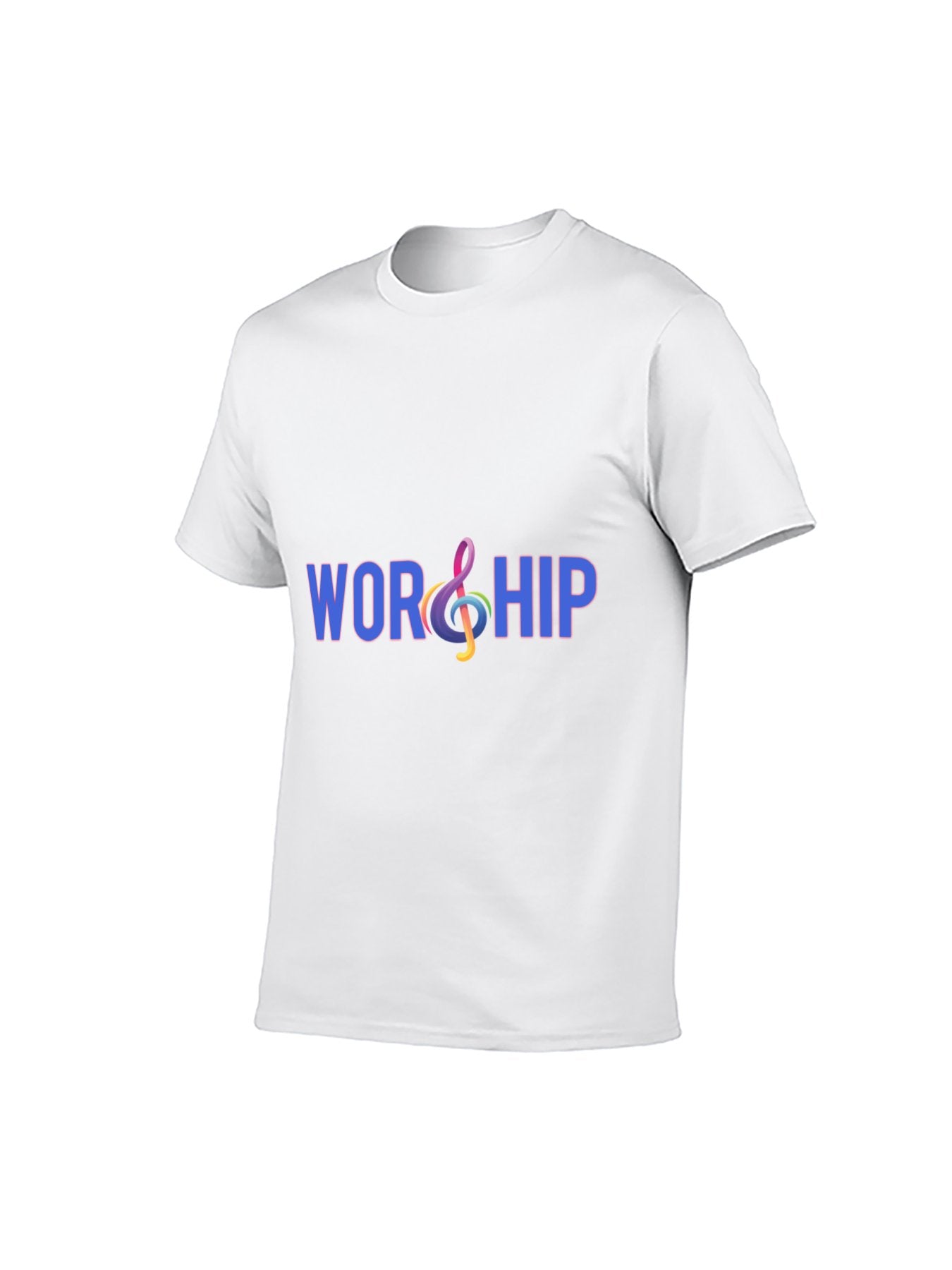 Worship Music Note T-Shirt - 100% Cotton, Vibrant Tee for Church & Casual Occasions