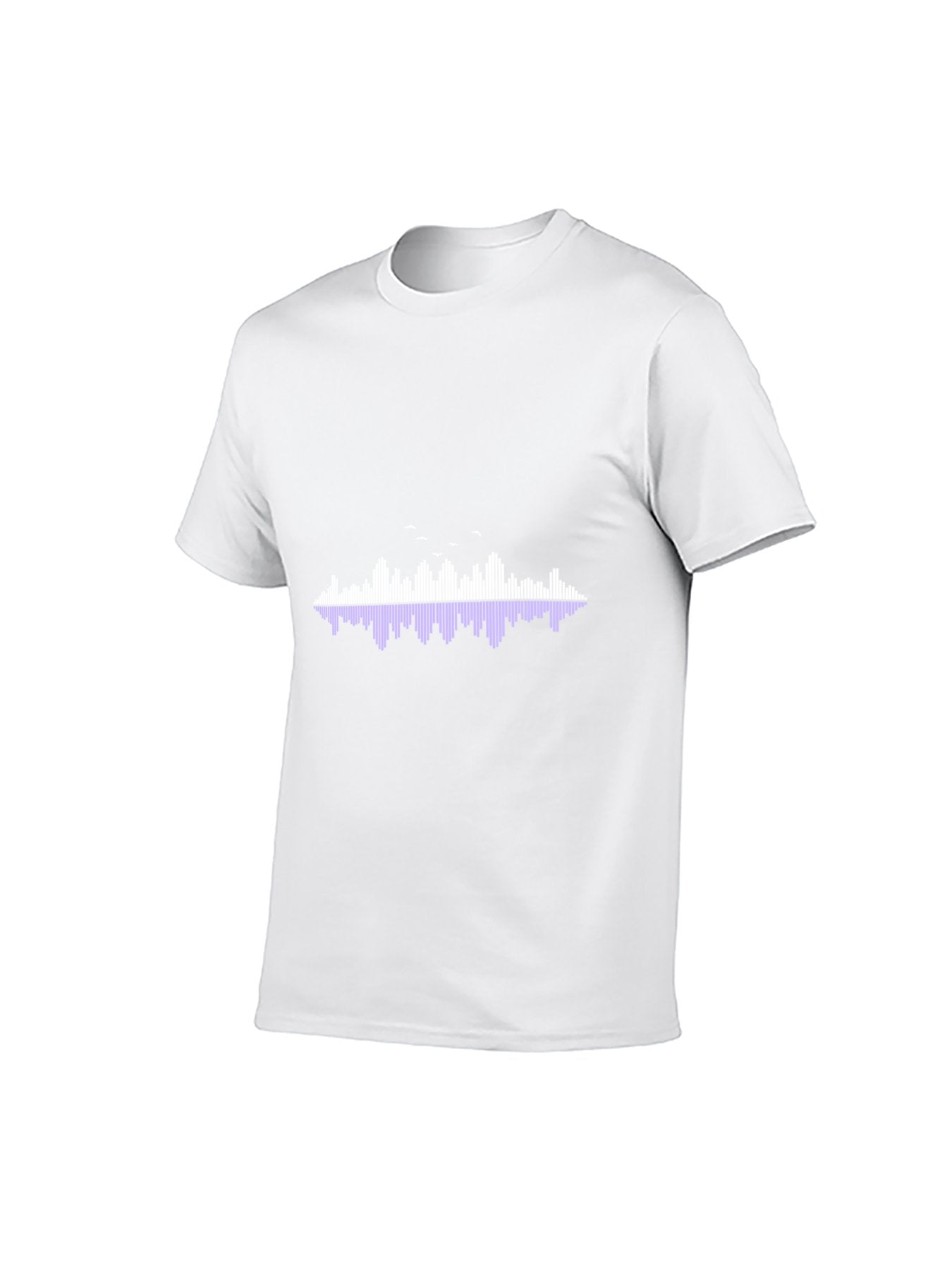 Artistic City Skyline Reflection Graphic T-Shirt - 100% Cotton, Versatile for Multiple Occasions