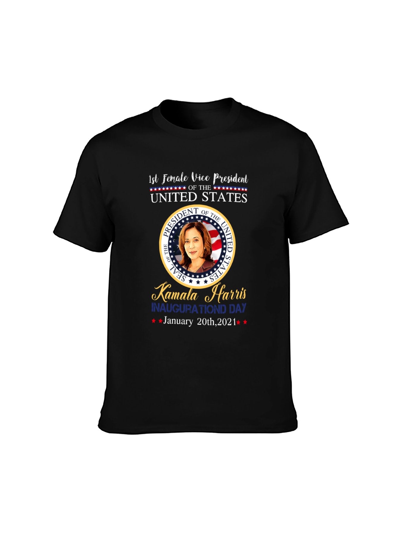Kamala Harris Inauguration Day T-Shirt - 1st Female US Vice President Graphic Tee, 100% Cotton, Versatile for Multiple Occasions