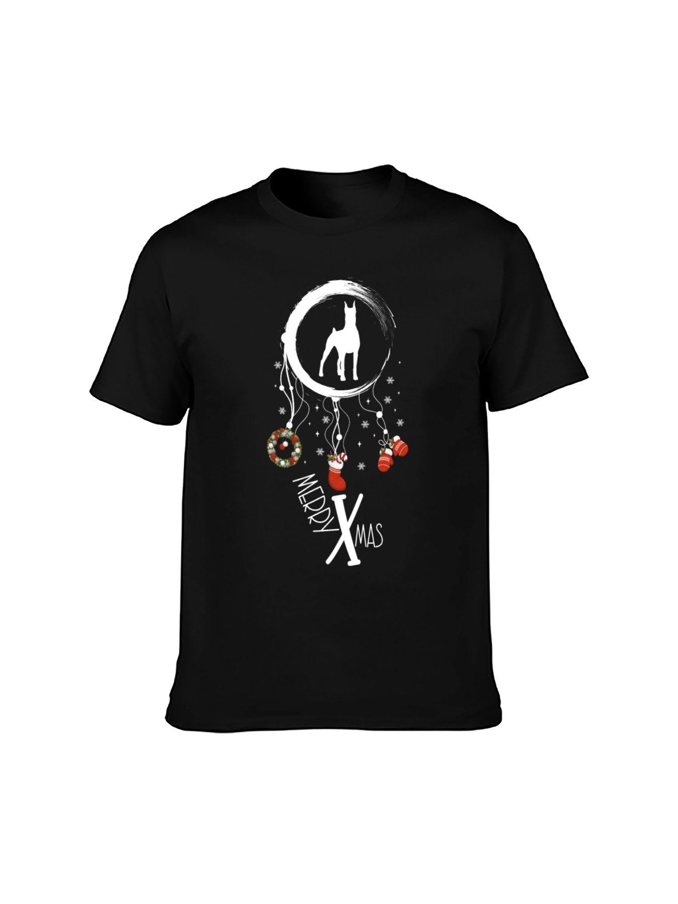 Merry X'mas Dog Graphic T-Shirt - 100% Cotton, Christmas Exclusive for Pet Lovers & Festive Occasions