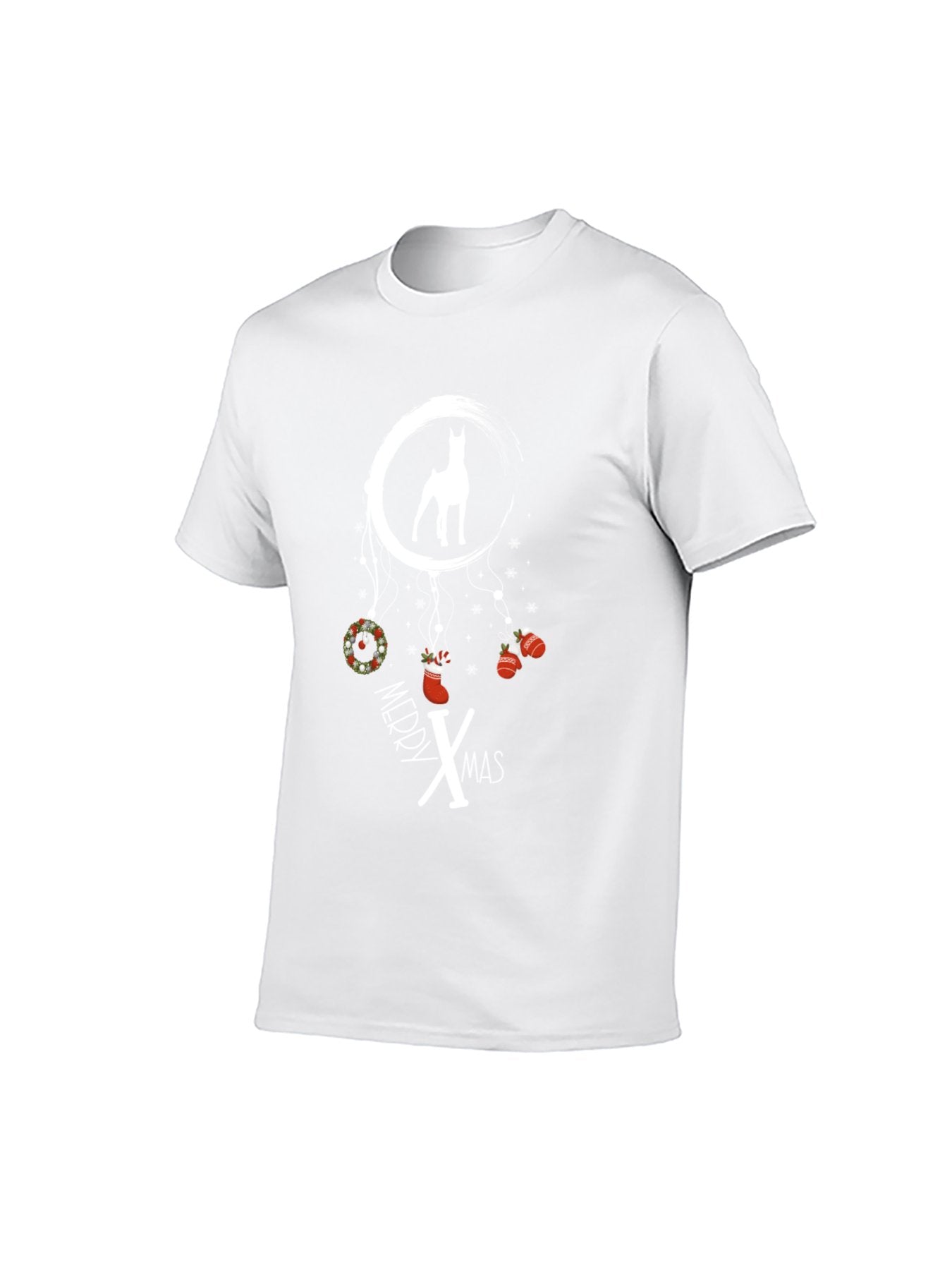 Merry X'mas Dog Graphic T-Shirt - 100% Cotton, Christmas Exclusive for Pet Lovers & Festive Occasions