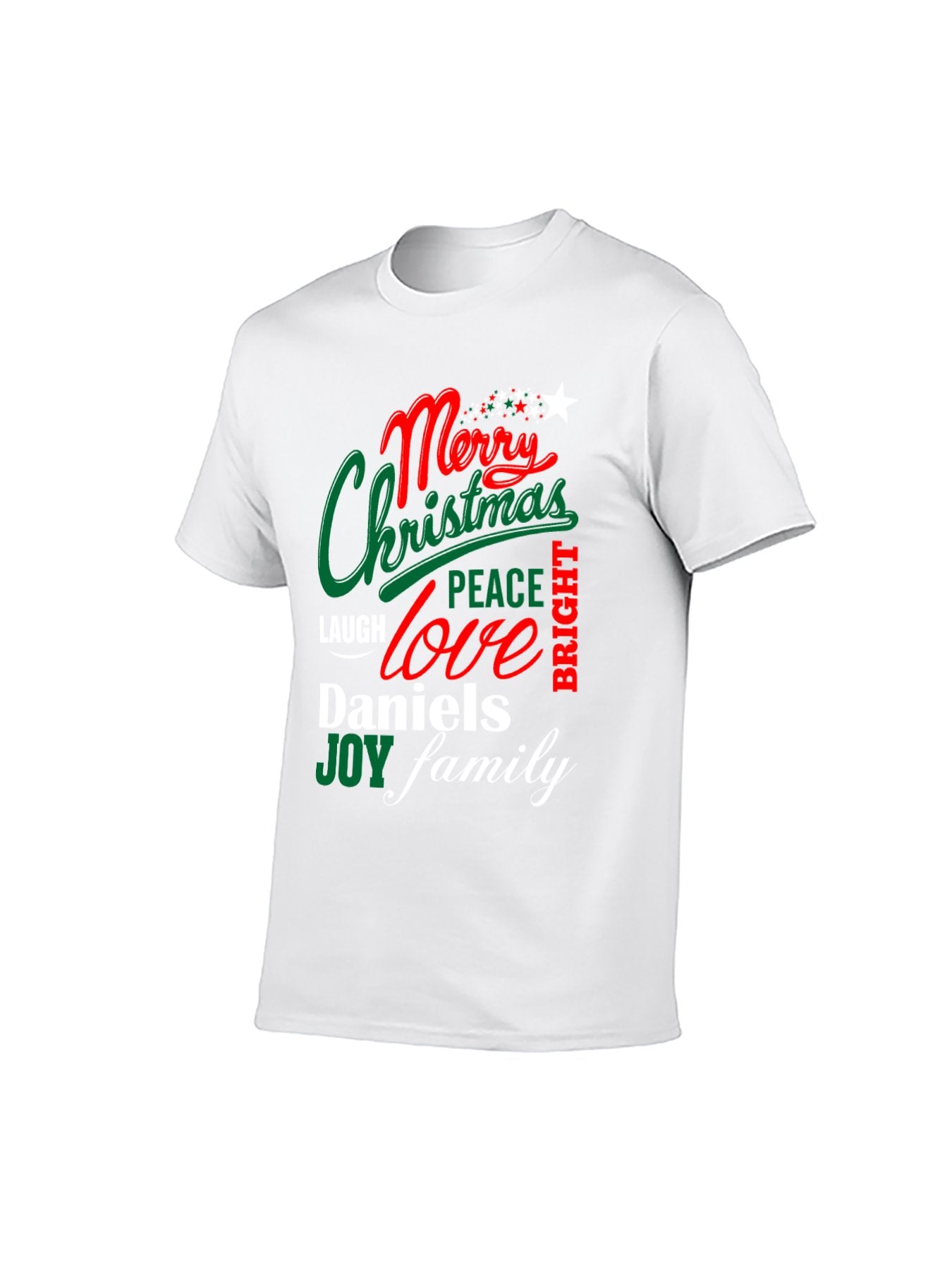 Merry Christmas Daniels Family Graphic T-Shirt - 100% Cotton, Christmas Exclusive for Family Gatherings & Casual Occasions