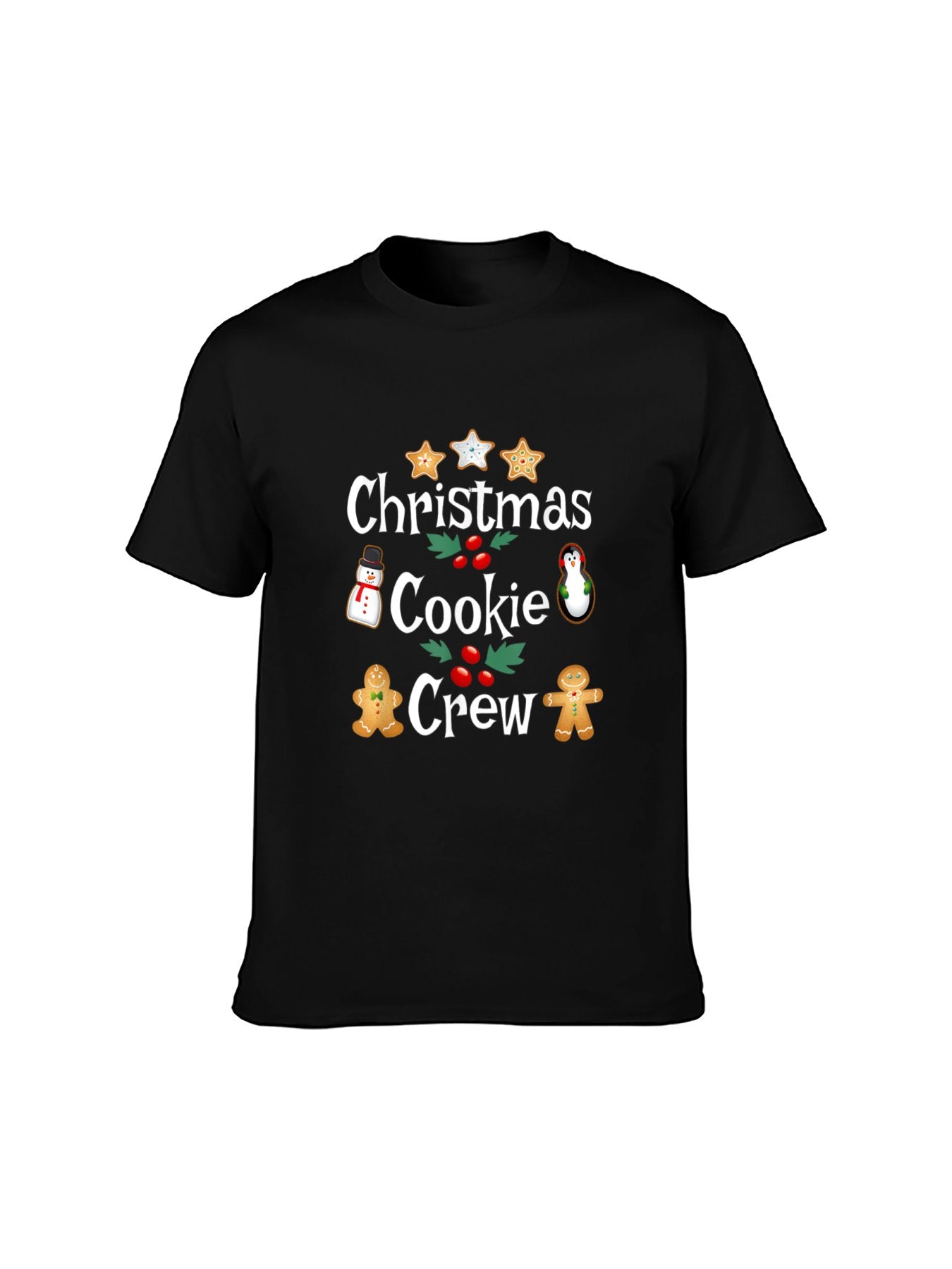 Christmas Cookie Crew T-Shirt - 100% Cotton, Festive Tee for Holiday Baking & Casual Occasions