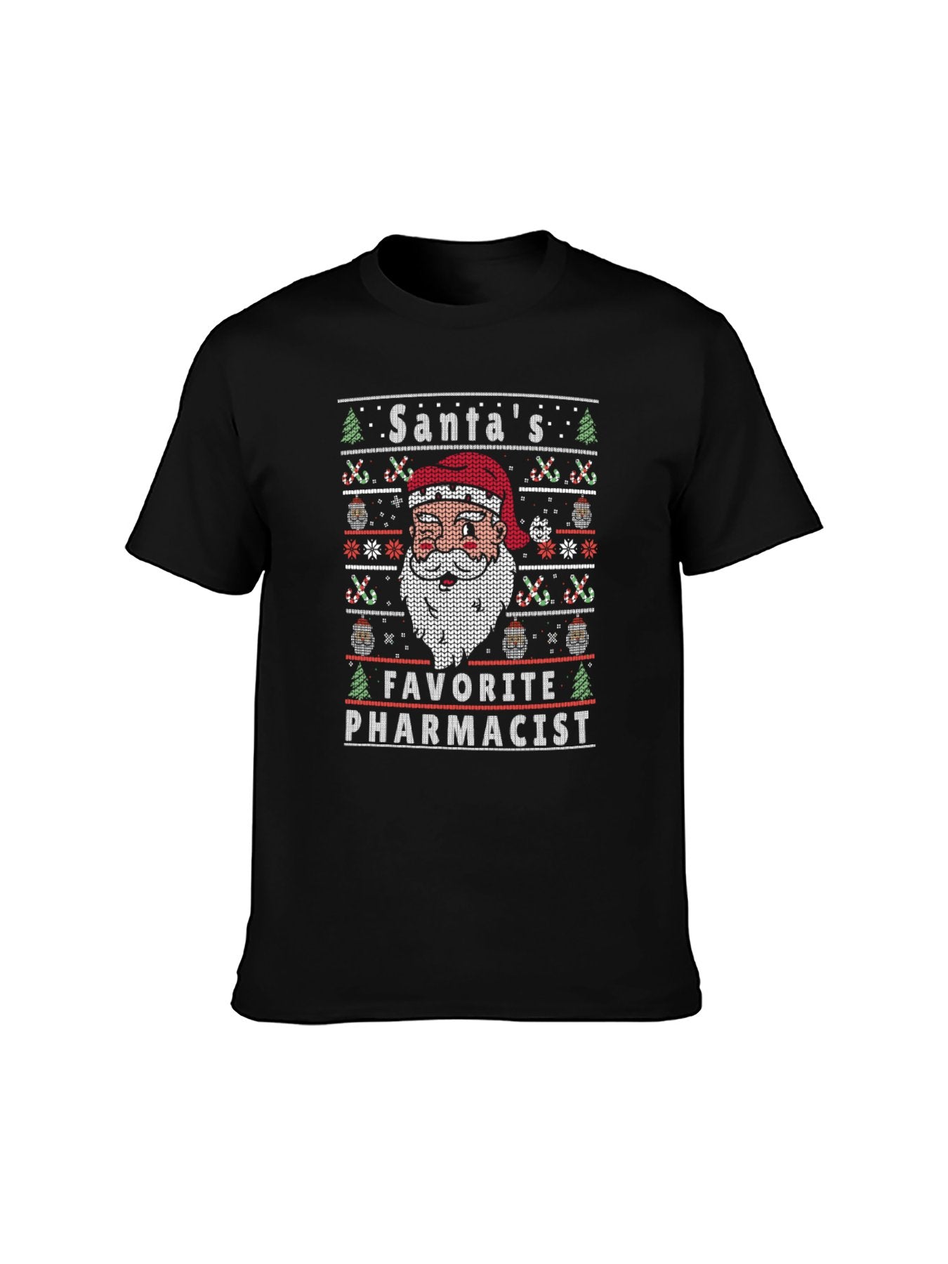 Santa's Favorite Pharmacist Christmas T-Shirt - 100% Cotton, Festive Tee for Holiday & Professional Occasions