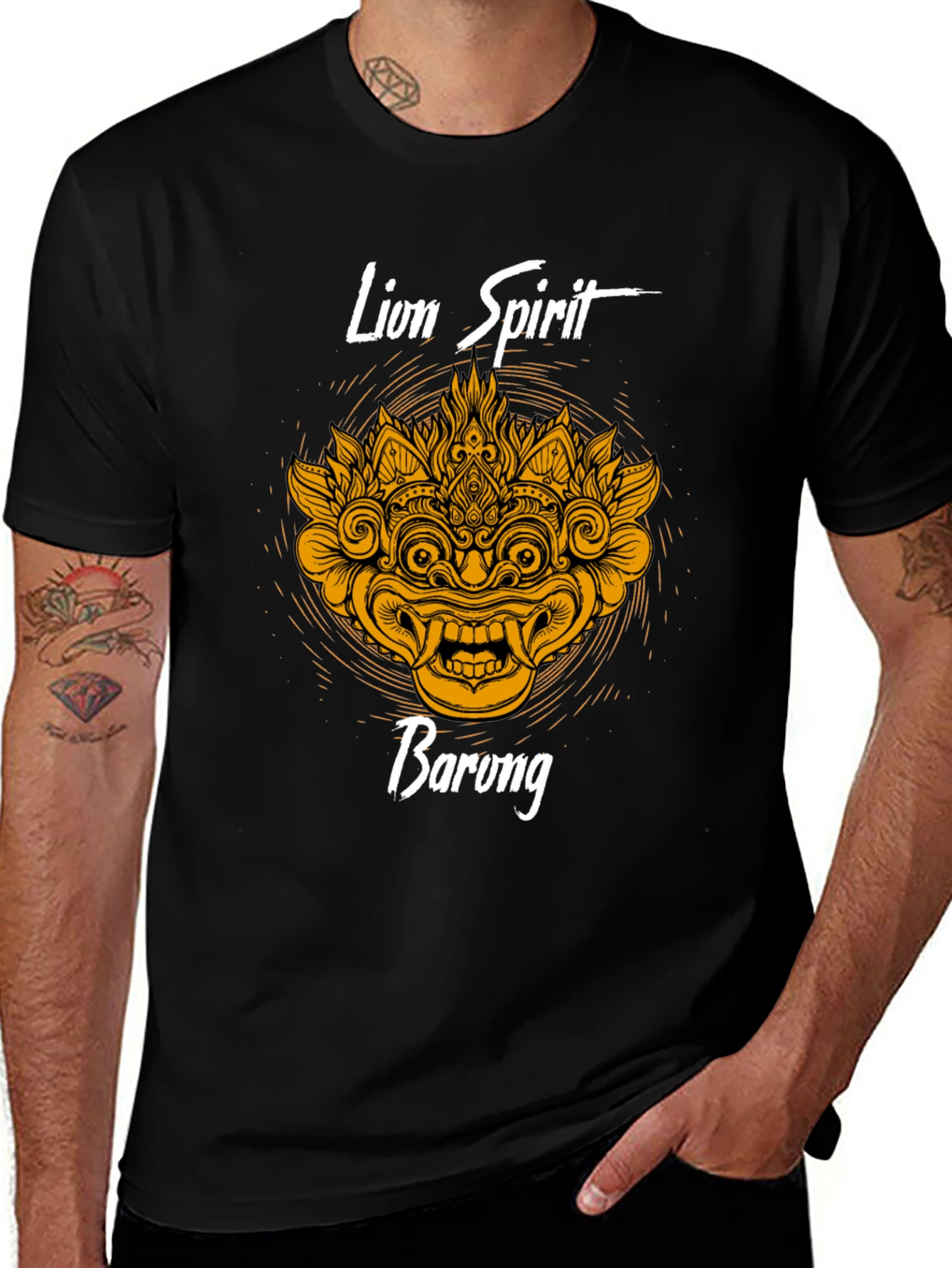 Lion Spirit Barong T-Shirt - Unique Graphic Tee