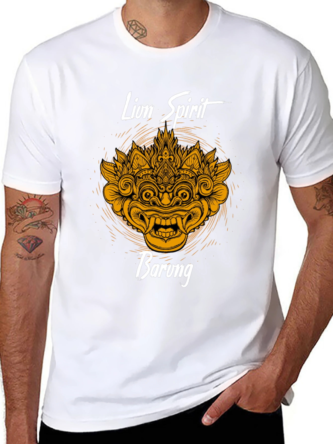 Lion Spirit Barong T-Shirt - Unique Graphic Tee