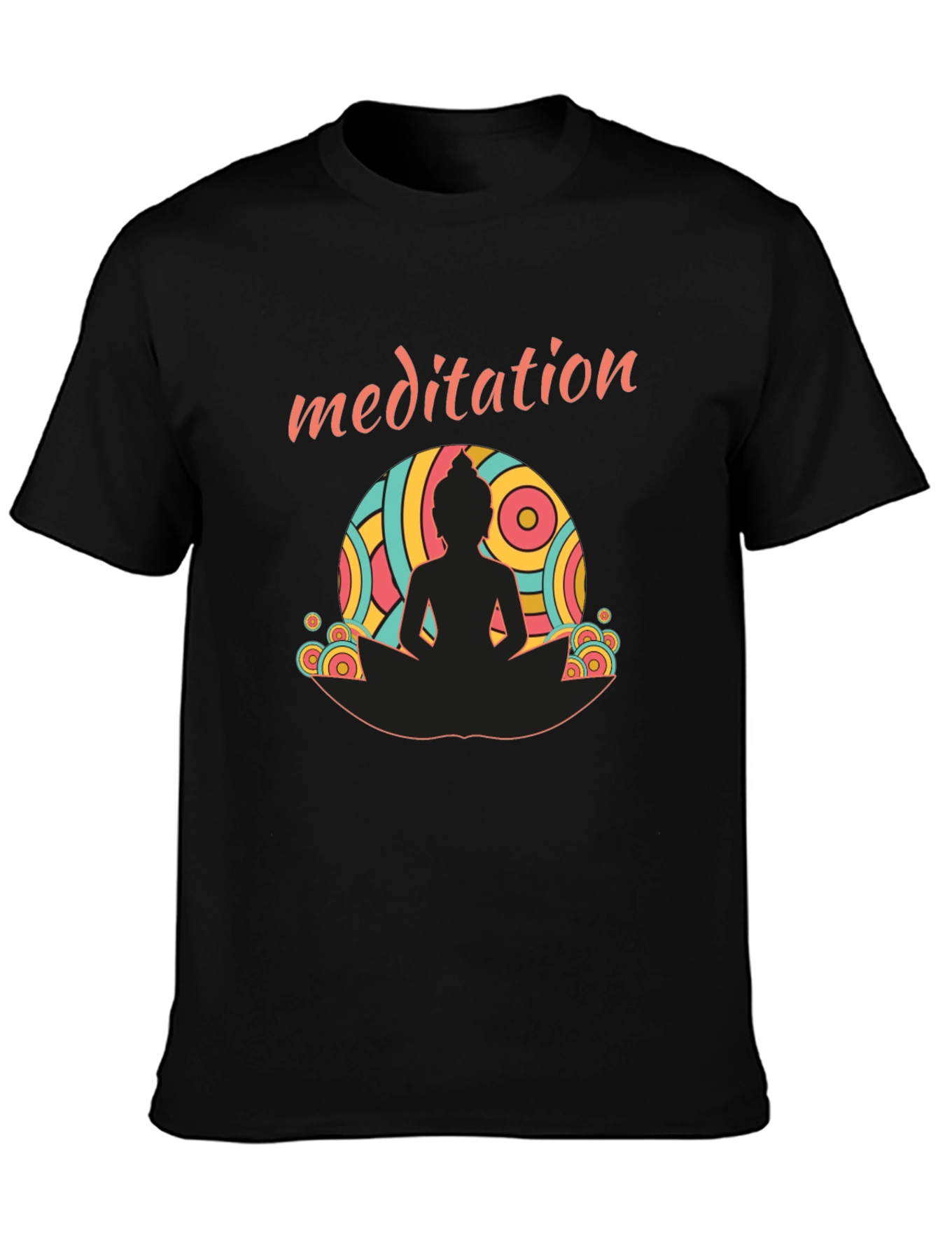 Meditation Buddha Graphic Tee - Unisex Black T-Shirt