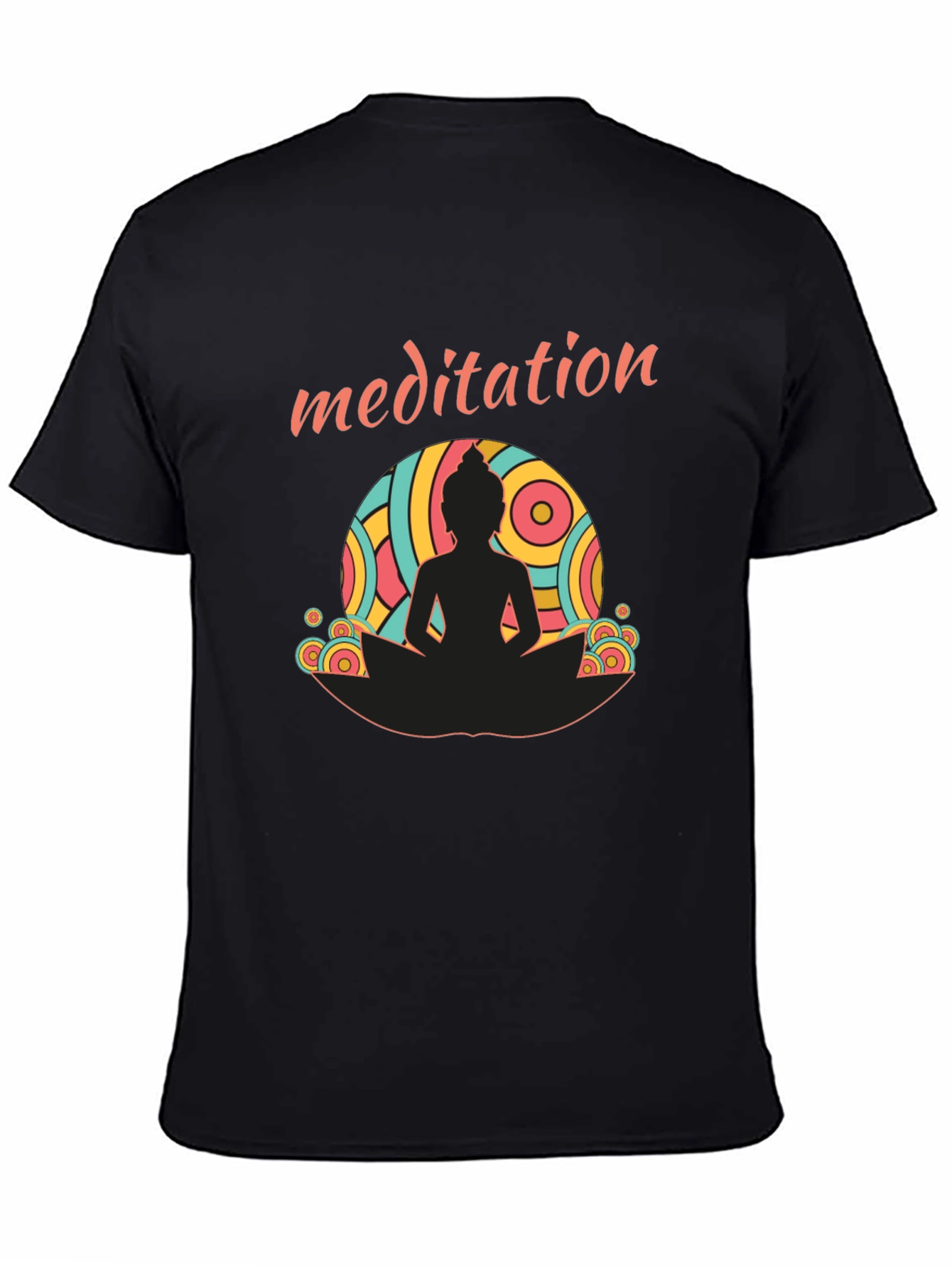 Meditation Buddha Graphic Tee - Unisex Black T-Shirt