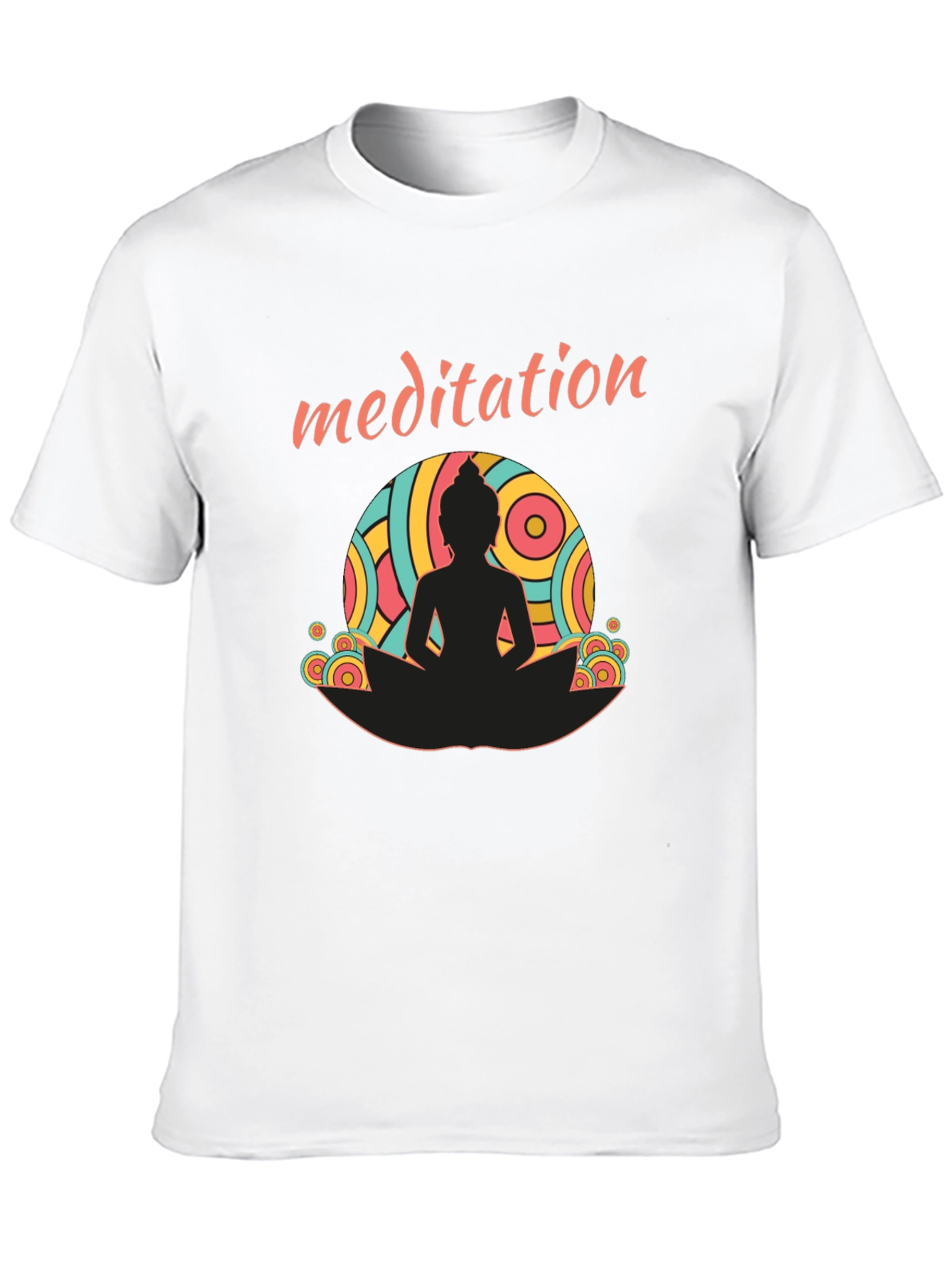 Meditation Buddha Graphic Tee - Unisex Black T-Shirt