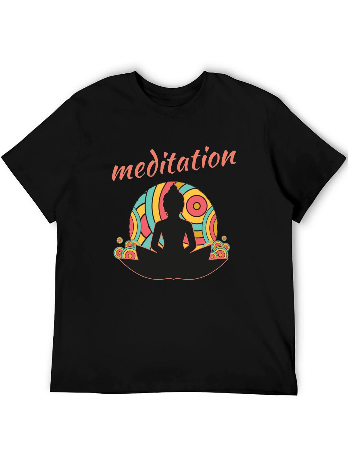 Meditation Buddha Graphic Tee - Unisex Black T-Shirt