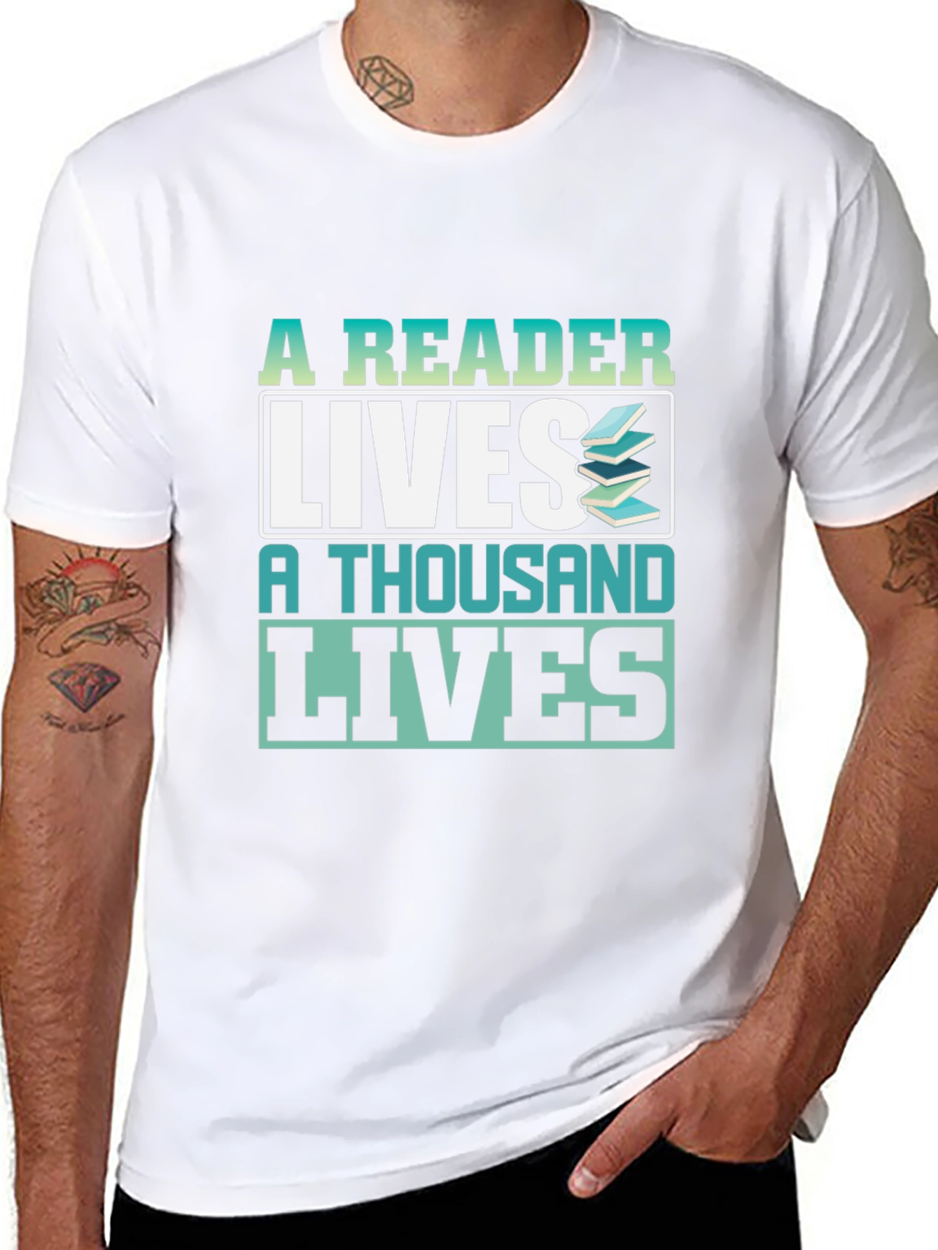 A Reader Lives a Thousand Lives Graphic T-Shirt