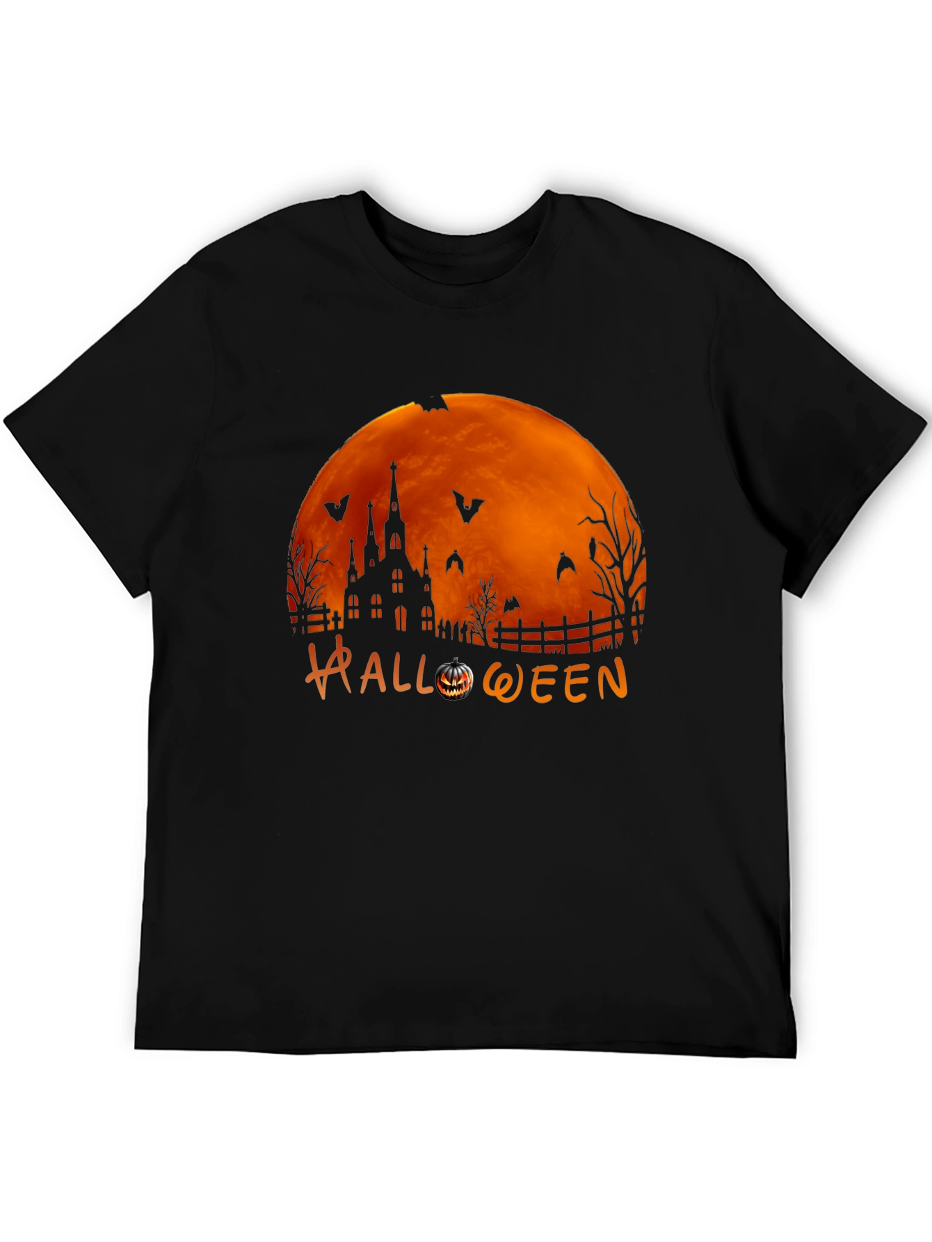 Halloween Themed Graphic Print T-Shirt