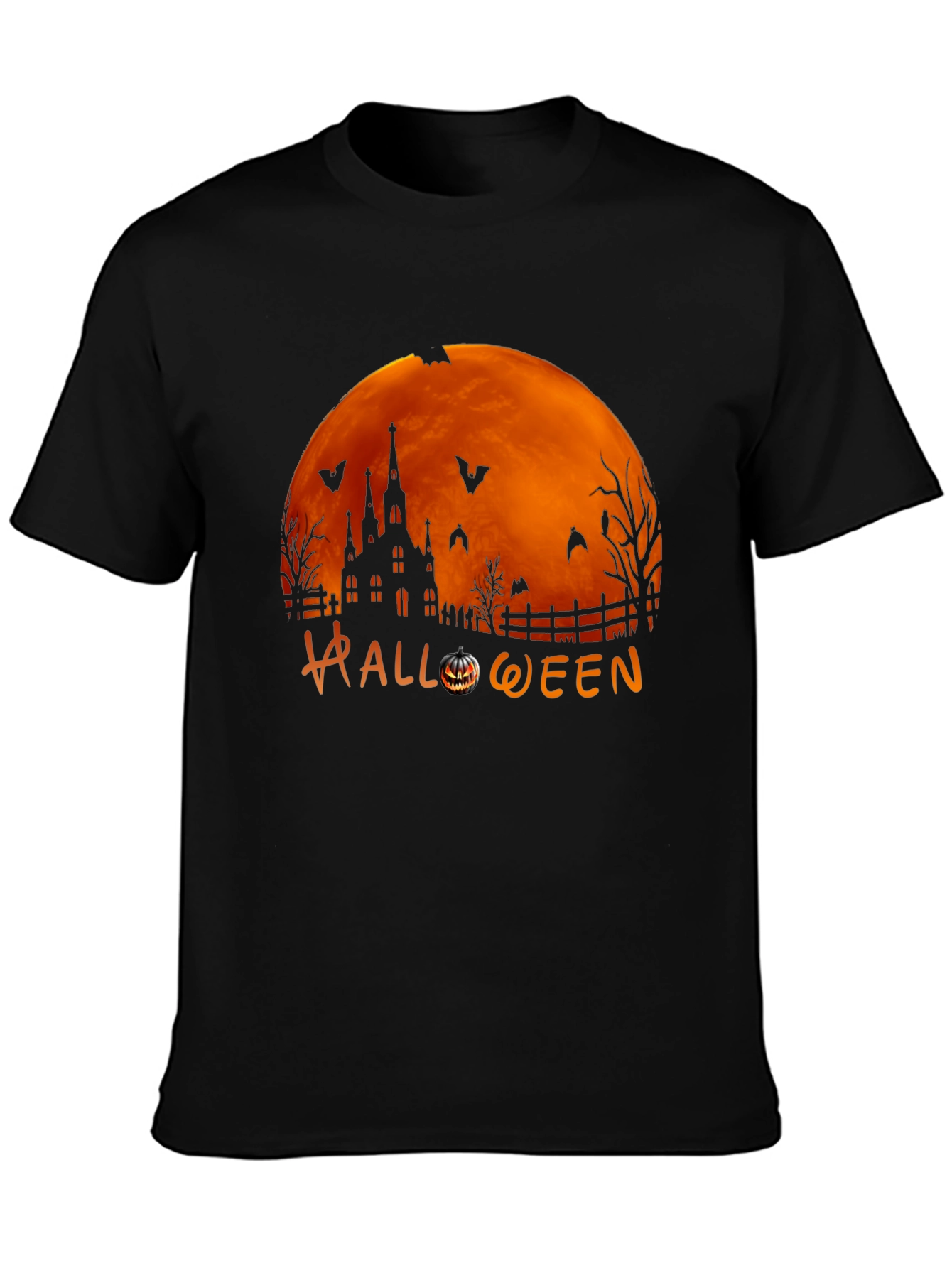 Halloween Themed Graphic Print T-Shirt