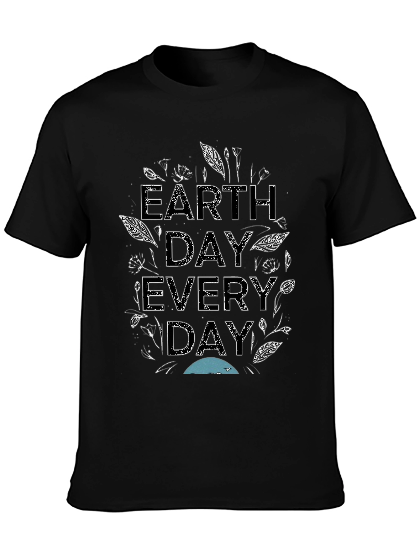 Earth Day Every Day Graphic Tee - Black